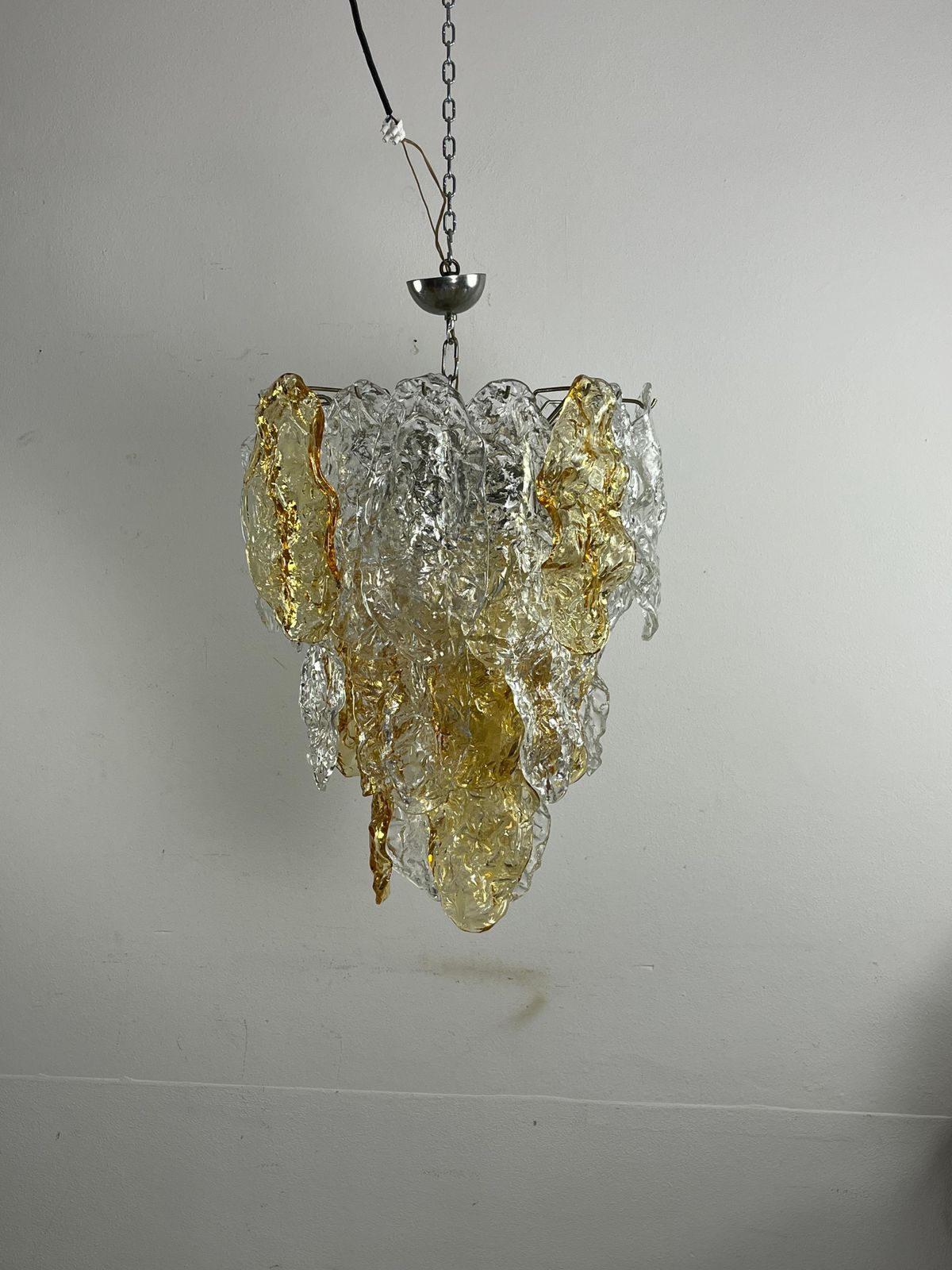 photo for sale Large 9 Light Murano Glass Chandelier Purchase Invoice From 1978