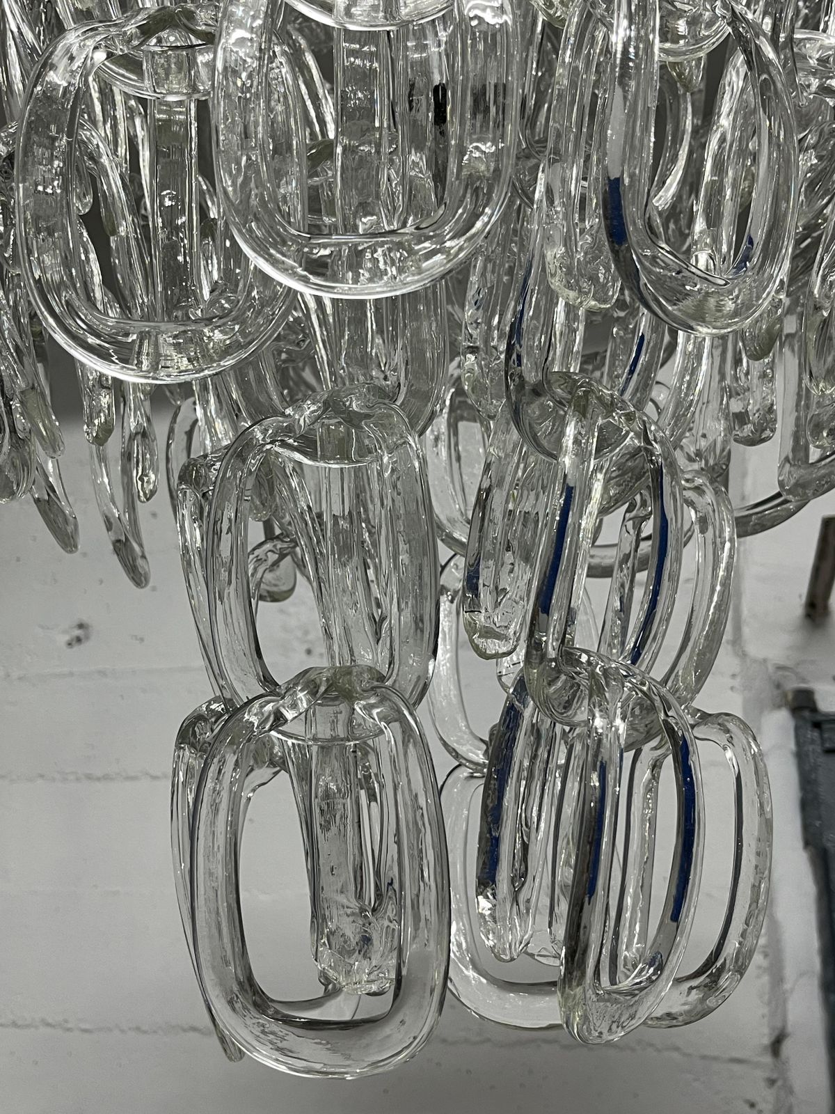 Mid Century Murano Glass Chandelier Attributed To Angelo Mangiarotti For Vistosi photo vinterior