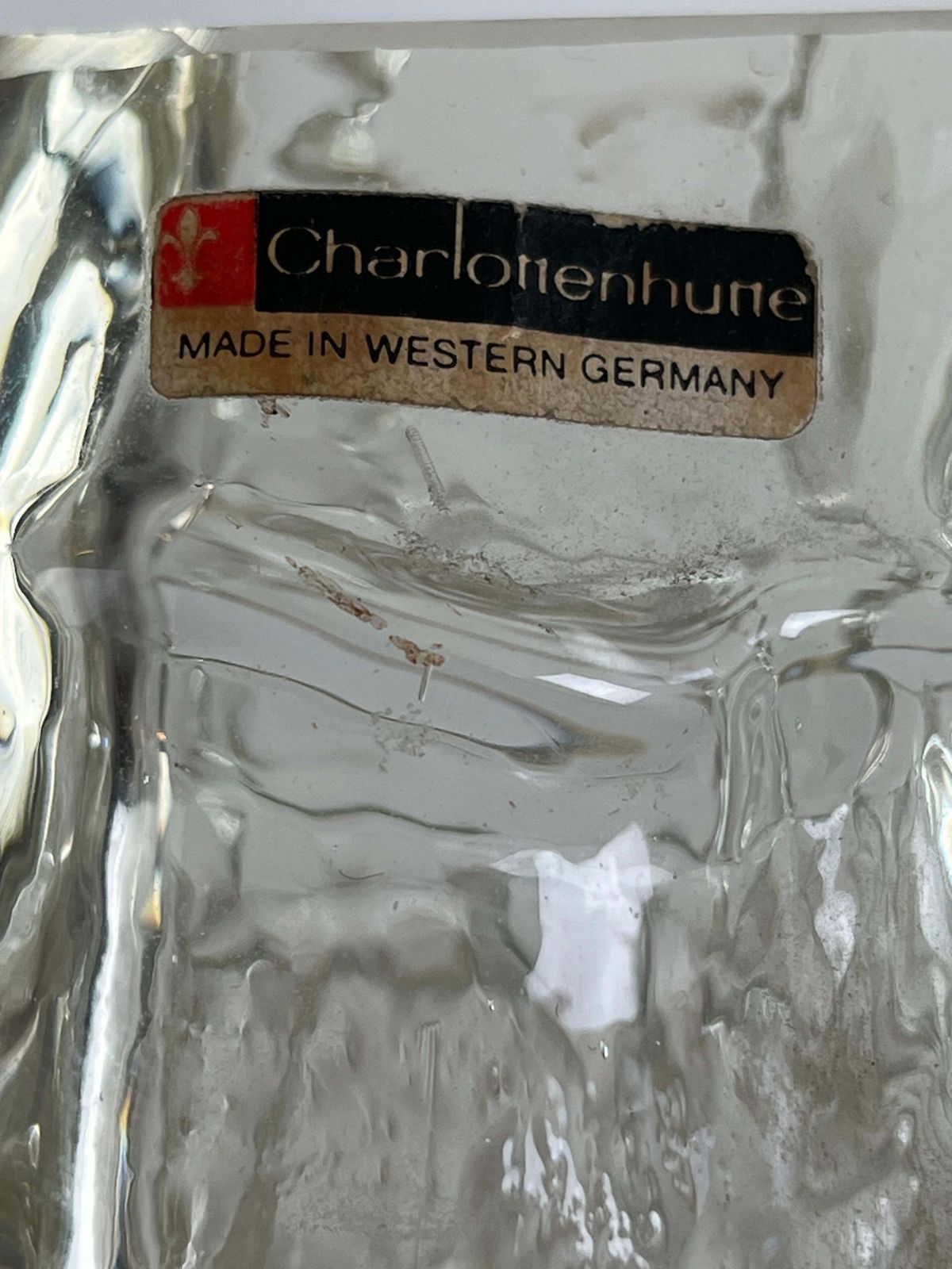 Large Mid Century Glass Vase Made In West Germany 1970s photo vintage