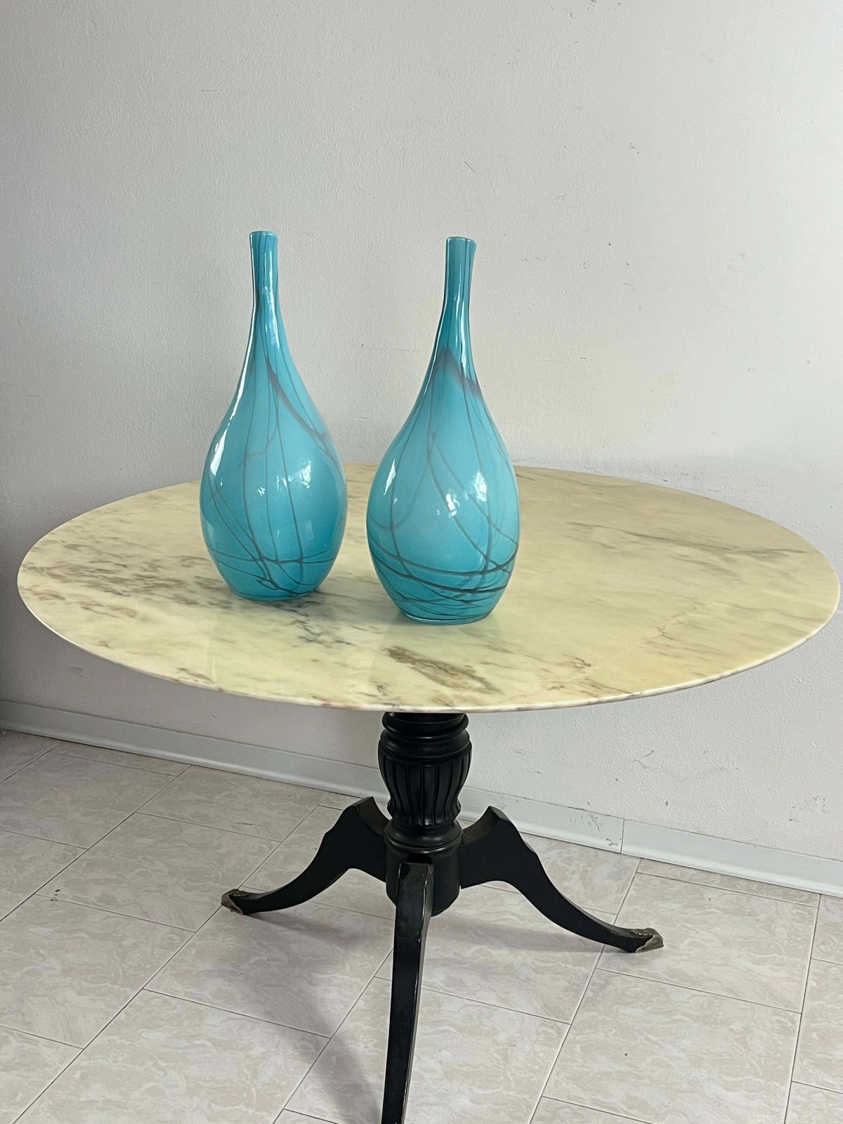 Set Of 2 Murano Glass Vases, Attributed To Cenedese, 1970s photo furniture