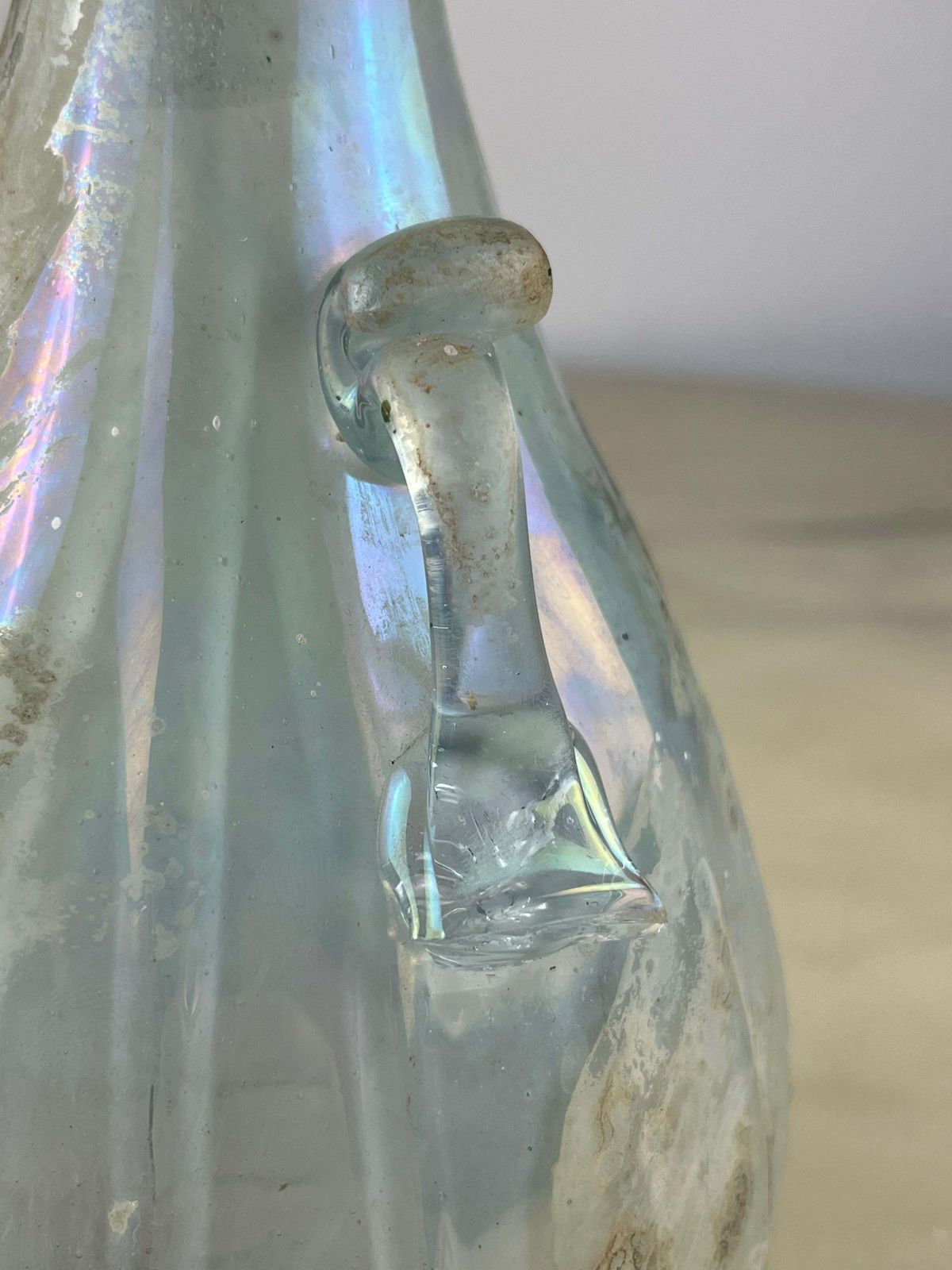 Mid Century Archimede Seguso Opalescent Murano Glass Amphora  1940s photo vinterior