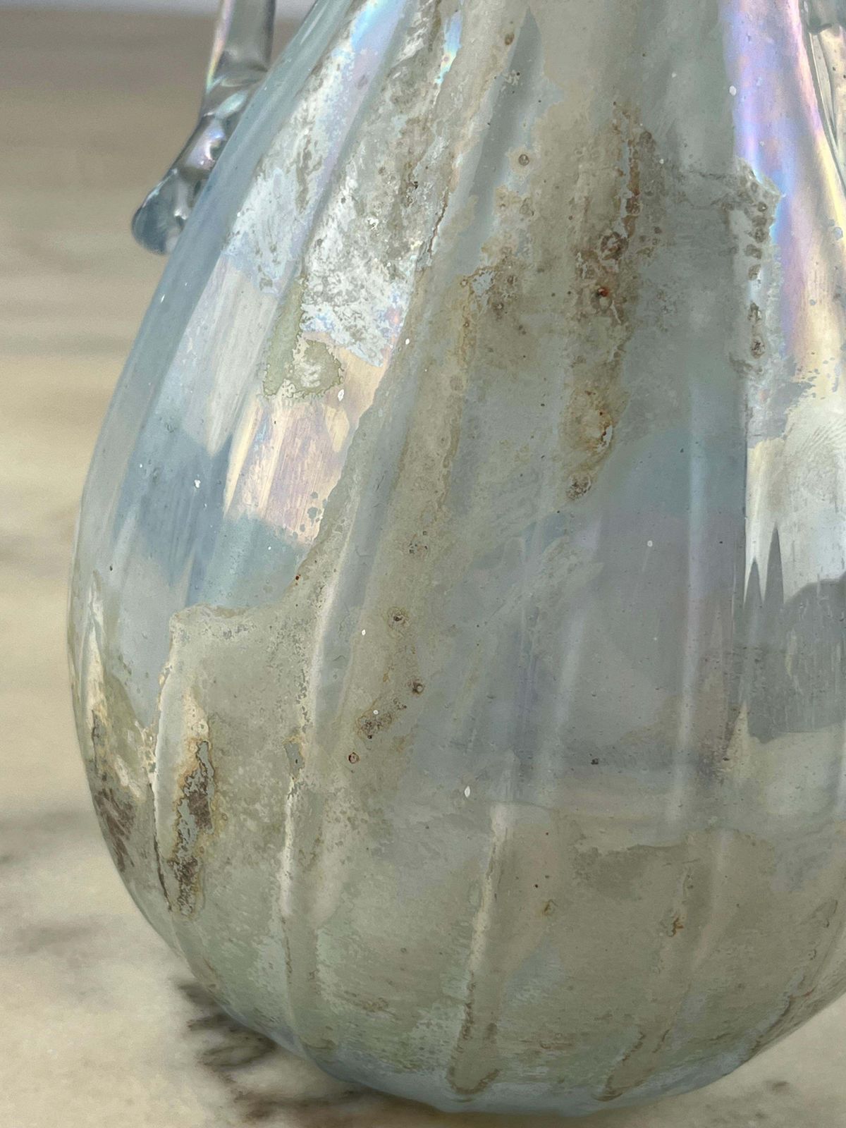 photo buy Mid Century Archimede Seguso Opalescent Murano Glass Amphora  1940s