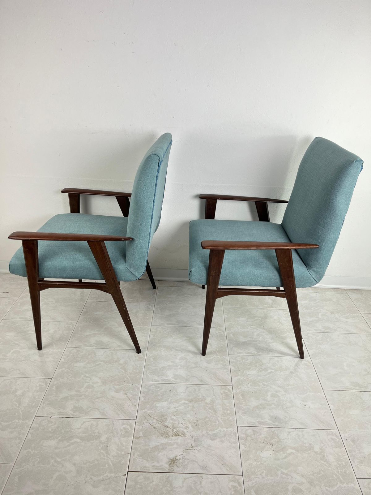 Pair Of Mid Century Danish Modern Lounge Chairs Style Of Ib Kofod Larsen photo 2049.0
