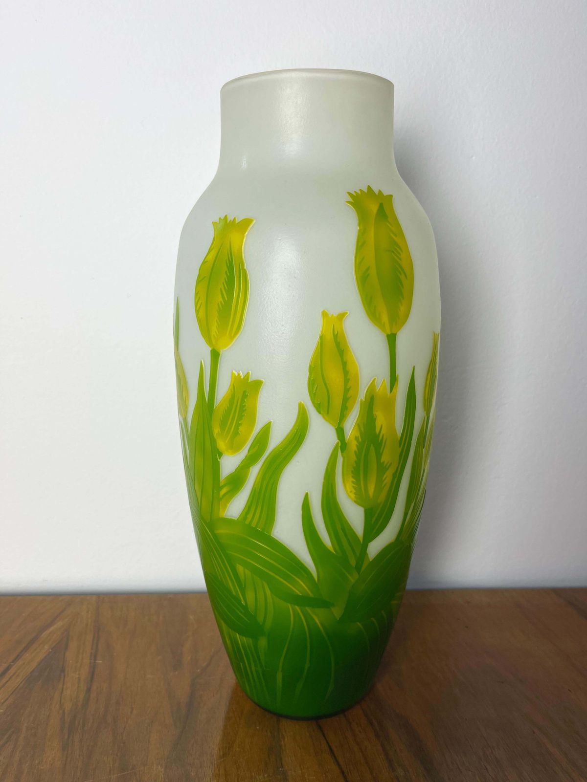 Art Nouveau Vase By émile Gallè Polychrome Glass, France 1910s photo vinterior