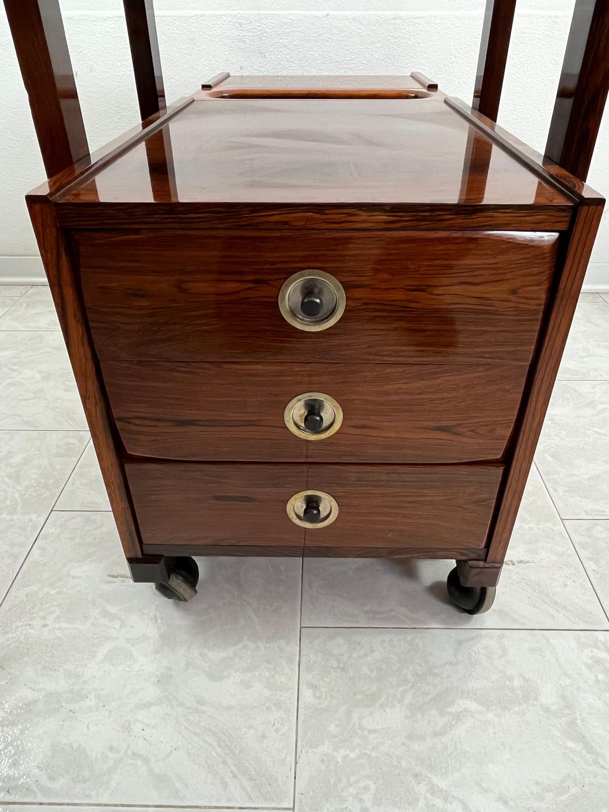 Mid Century Bar Trolley Cabinet, Attributed To Edmondo Palutari, 1960s photo furniture
