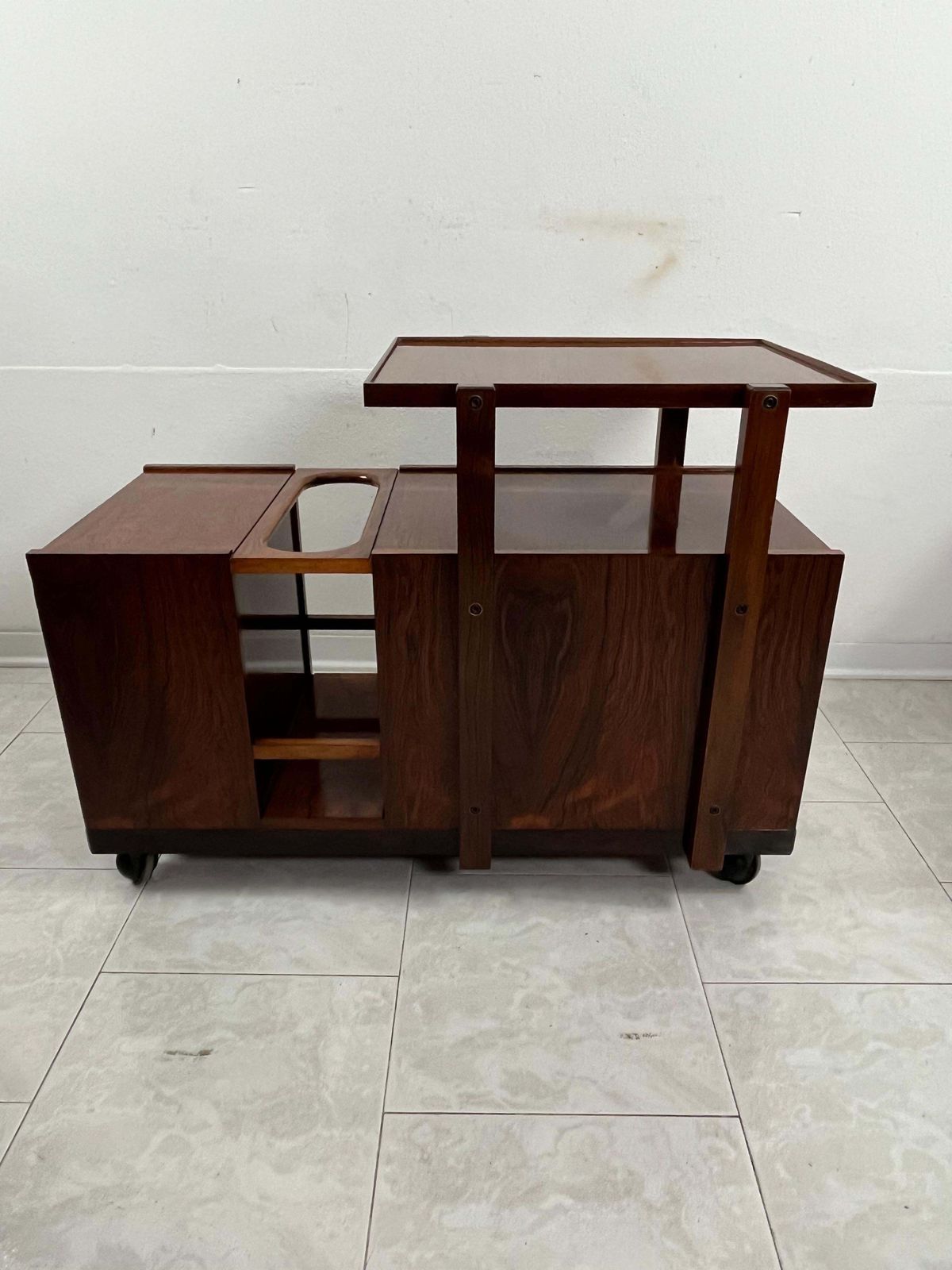 Mid Century Bar Trolley Cabinet, Attributed To Edmondo Palutari, 1960s photo vintage