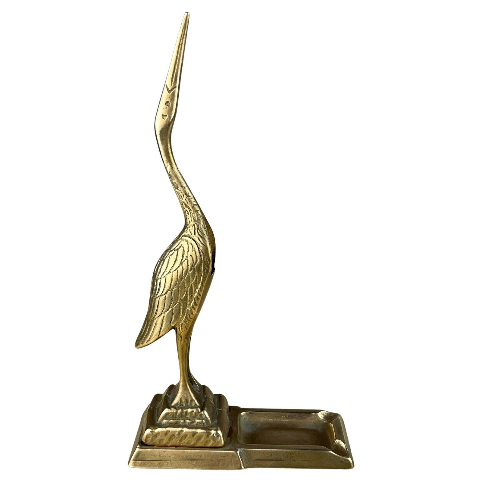Mid Century Flamingo Brass Ashtray Italian Design 1960s