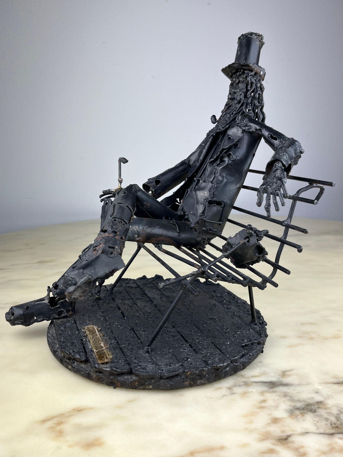 Large Iron Brutalist Sculpture By The Artist Janlorè G. K. K. 1970s photo buy