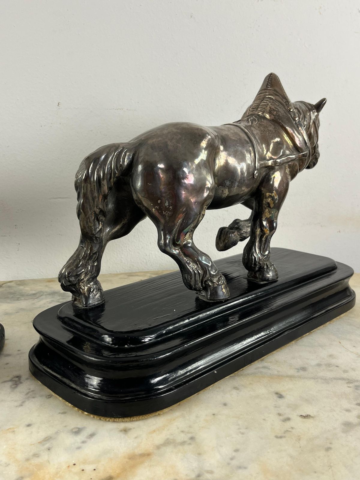 Set Of 2 Mid Century Silvered Bronze Horses, Attributed To Jean Joire, 1930s photo 1511.0