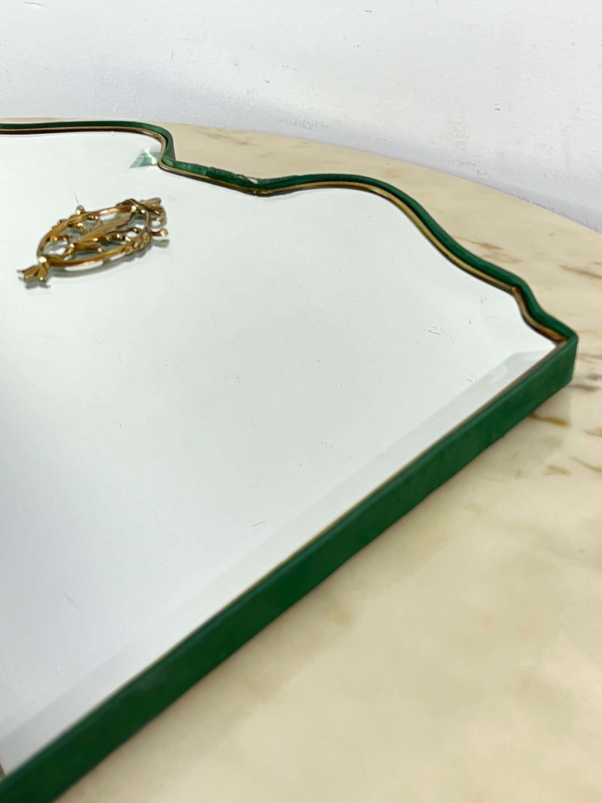 Furniture Mid Century Set Of Two Console And Mirror In The Style Of Paolo Buffa 1960s photo