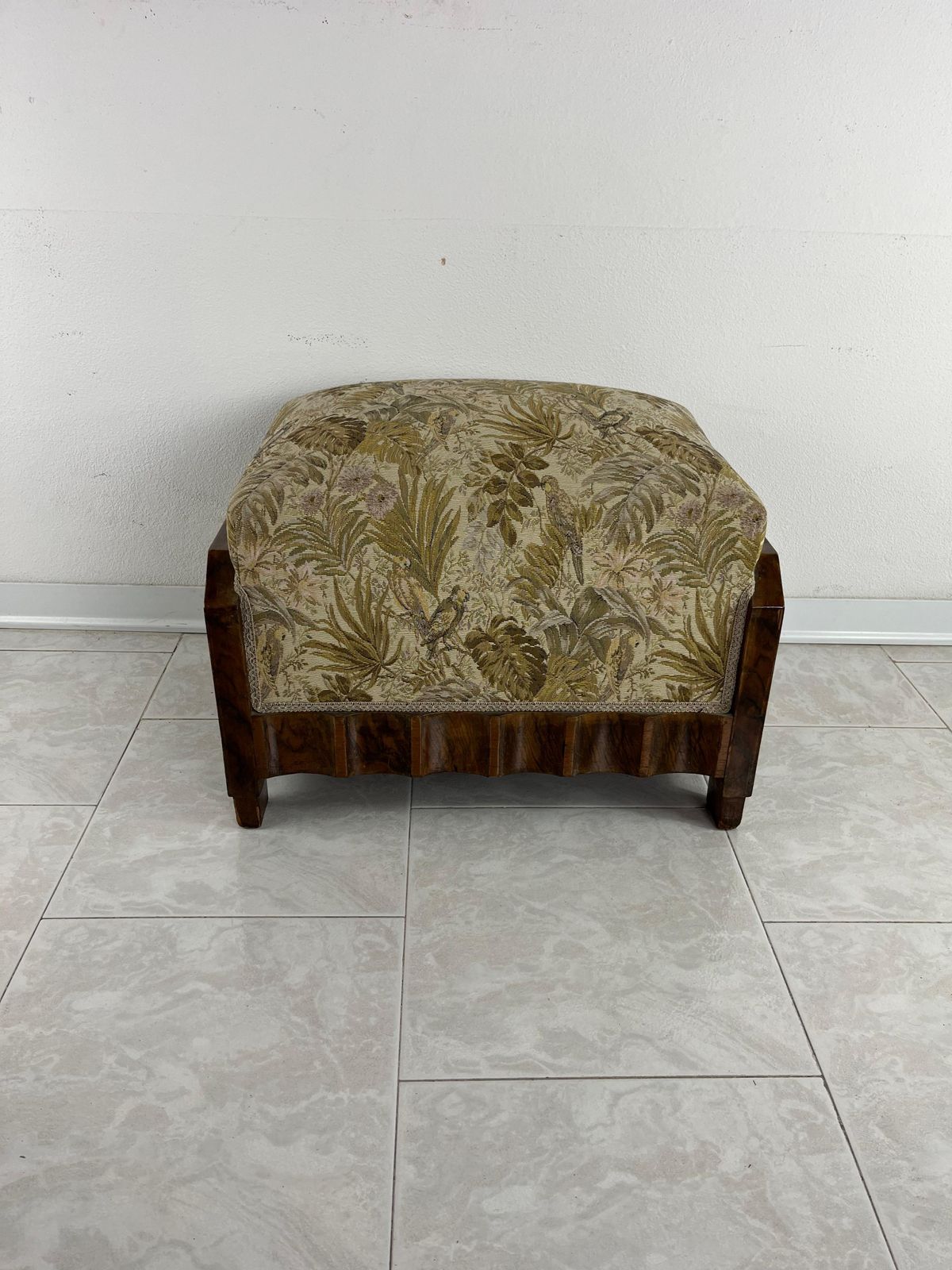 Mid Century Art Deco Pouf With Springs Attributed To Osvaldo Borsani, 1940s photo buy