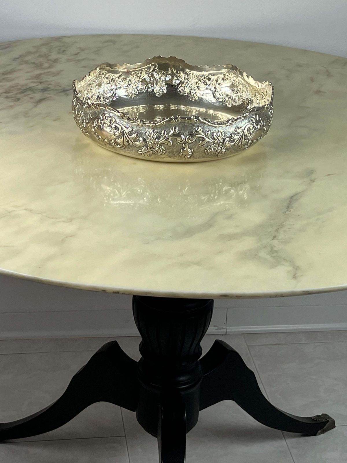 Handmade Centerpiece In 800 Silver, Italy, 1980s photo buy