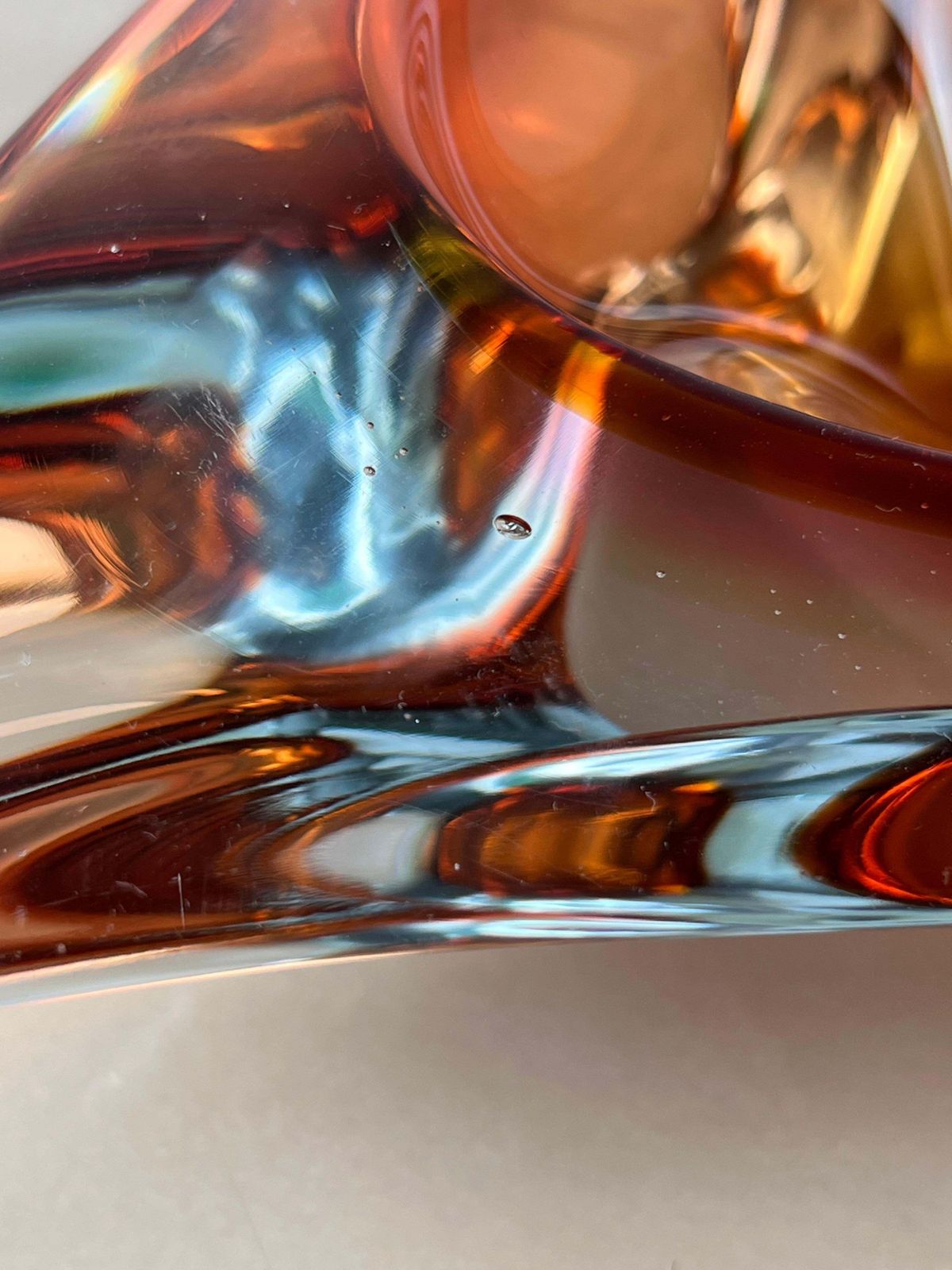 Submerged Glass Ashtray From Murano, Italy, 1970s photo vinterior