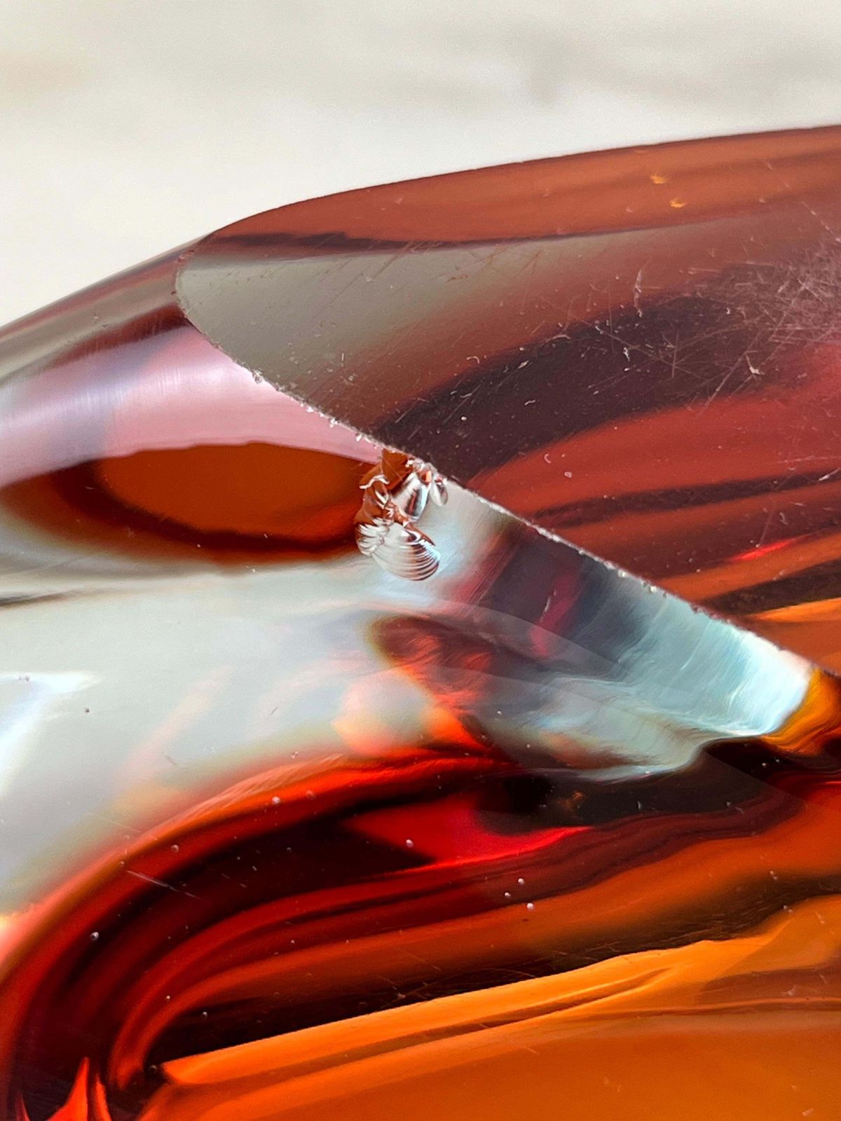 Submerged Glass Ashtray From Murano, Italy, 1970s photo vintage
