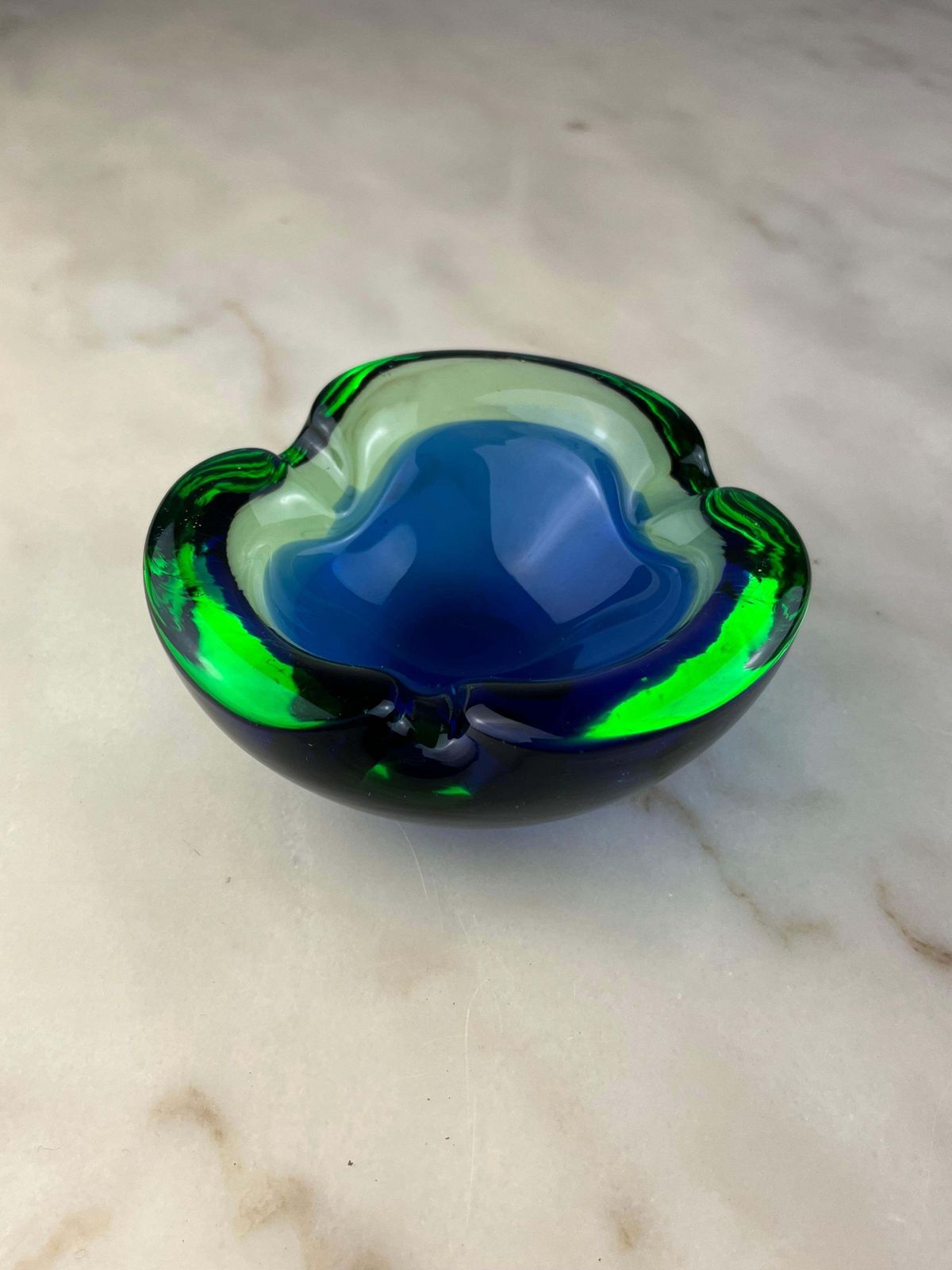 Murano Submerged Glass Ashtray/Valet Tray, Italy, 1960s photo furniture