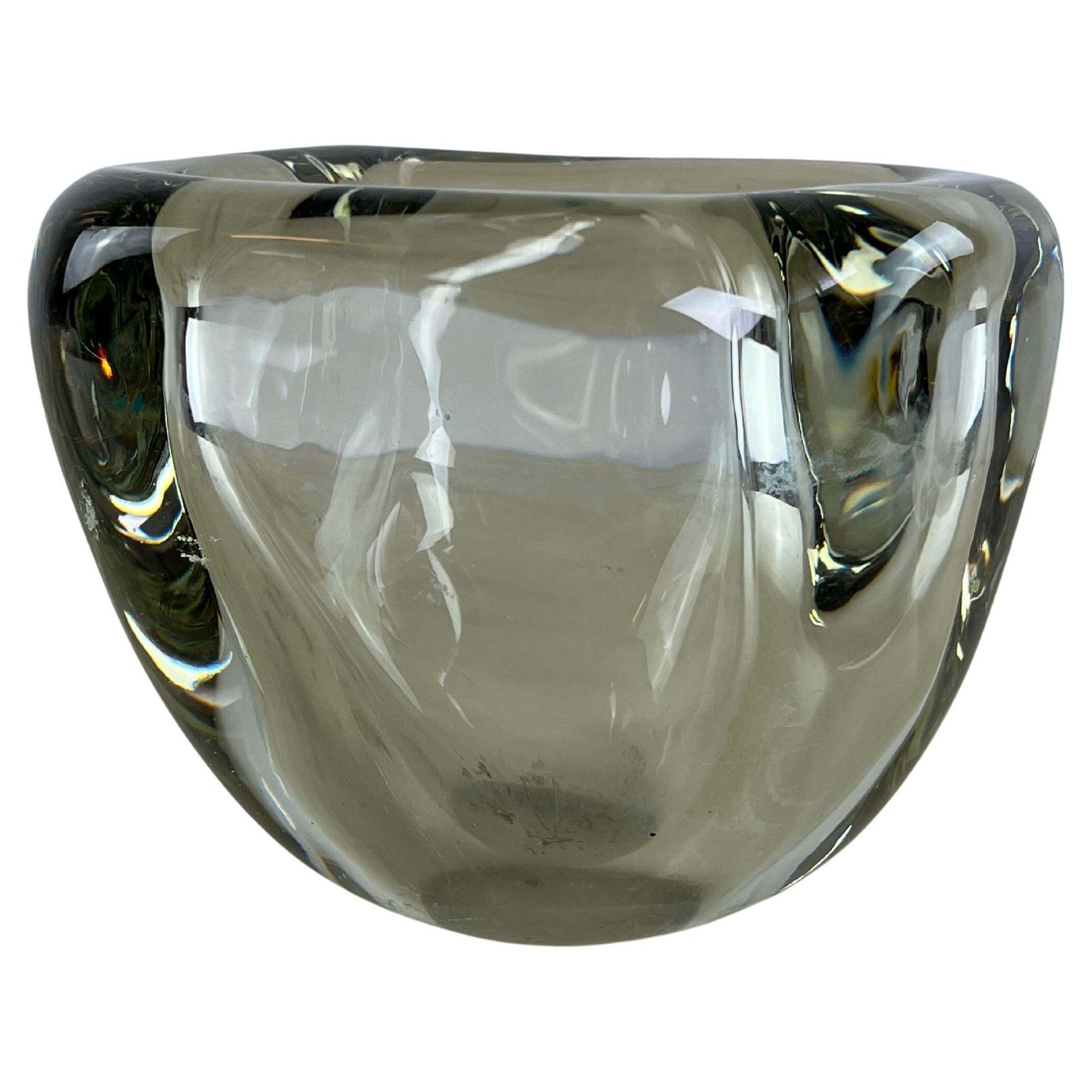 Large Mid Century Murano Glass Ashtray  Italian Design 1960s