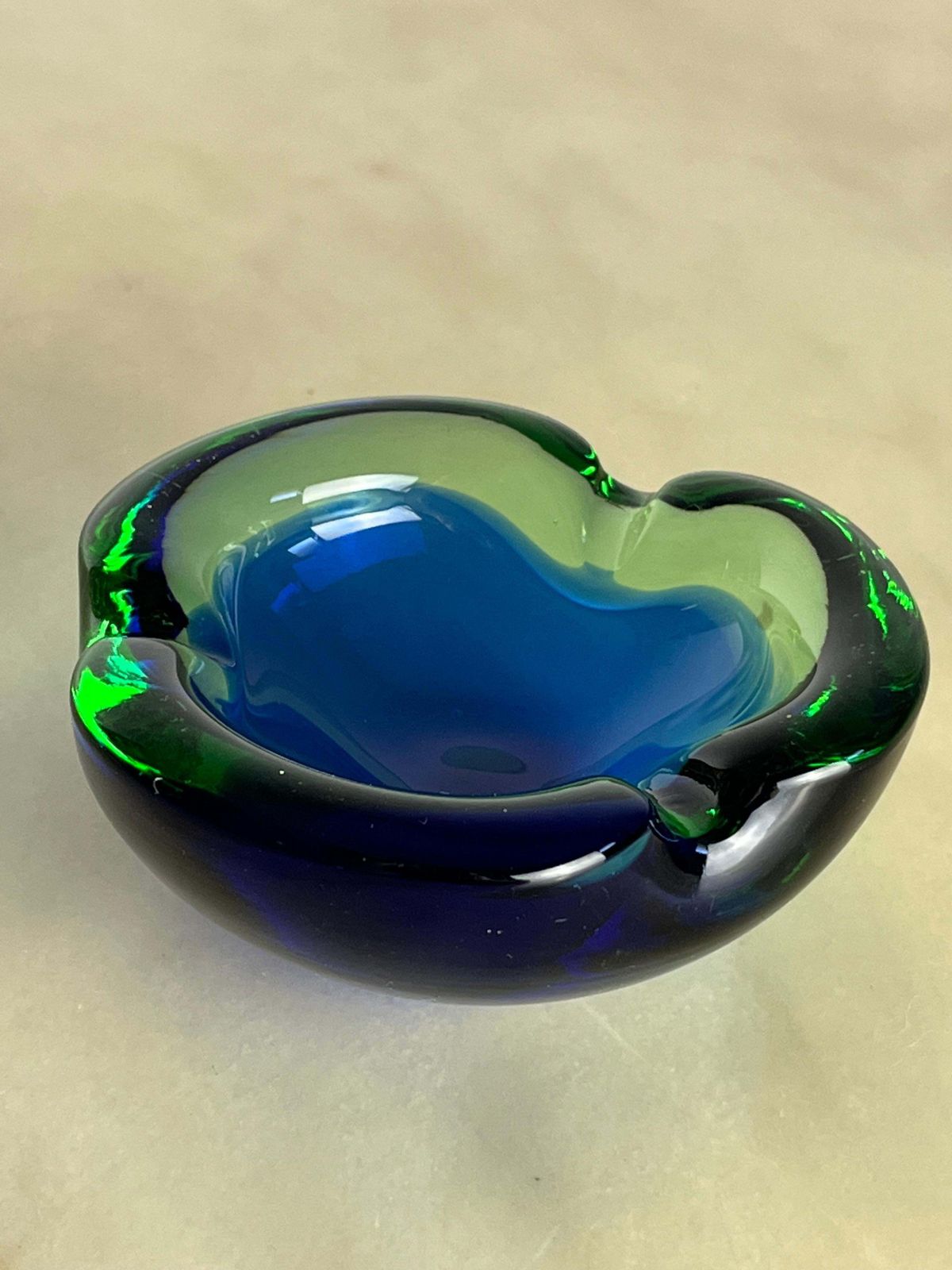 Murano Submerged Glass Ashtray/Valet Tray, Italy, 1960s photo vinterior
