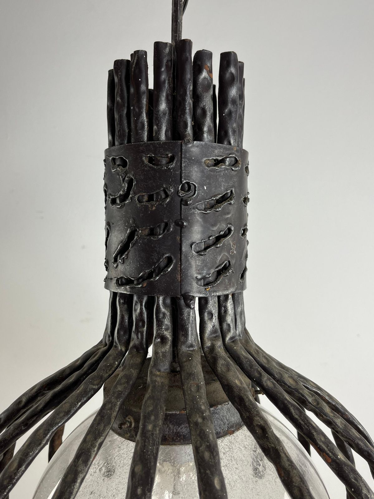 Brutalist "Spider" Model Chandelier By Marcello Fantoni Italian Design 1970s photo for sale
