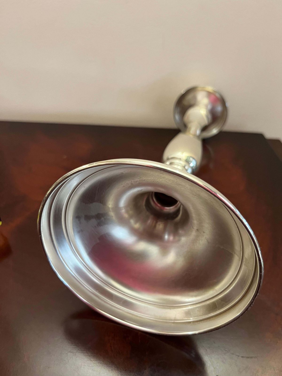 Vintage English Style Candlestick In 800 Silver, Italy, 1980s photo 299.0