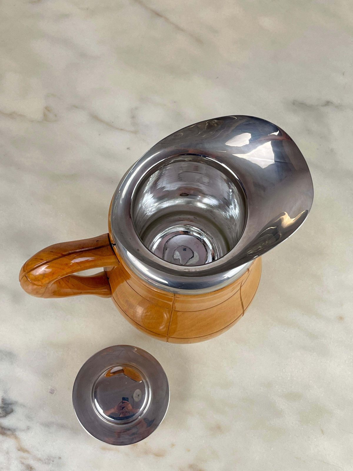 Aldo Tura For Macabo Milano Mid Century  Thermos Decanter In Walnut Wood 1950s photo 350.0