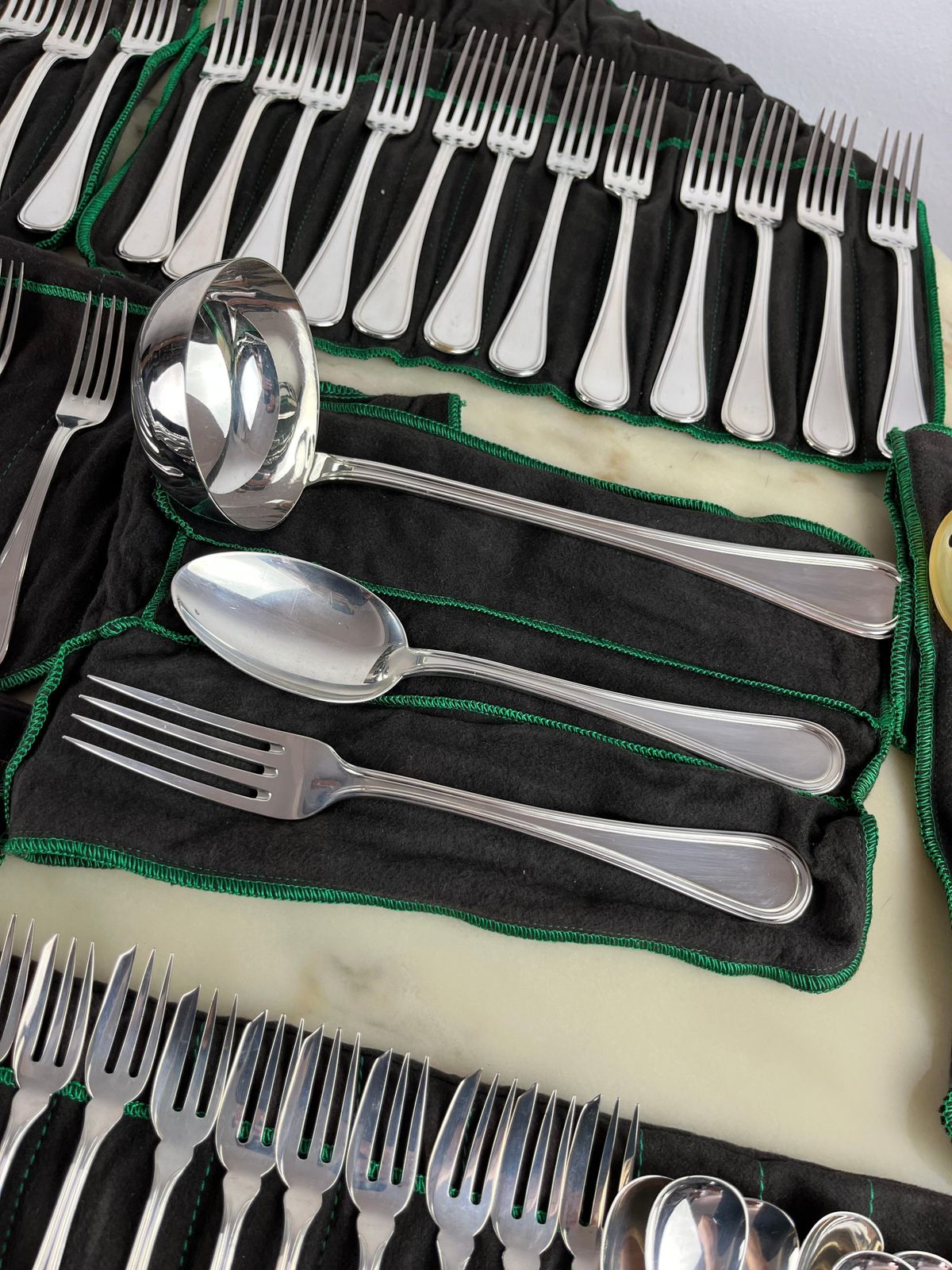 Cutlery Service  101 Ps Of 800 Silver, English Style Italy, 1990s, Zaramella photo 16334.0