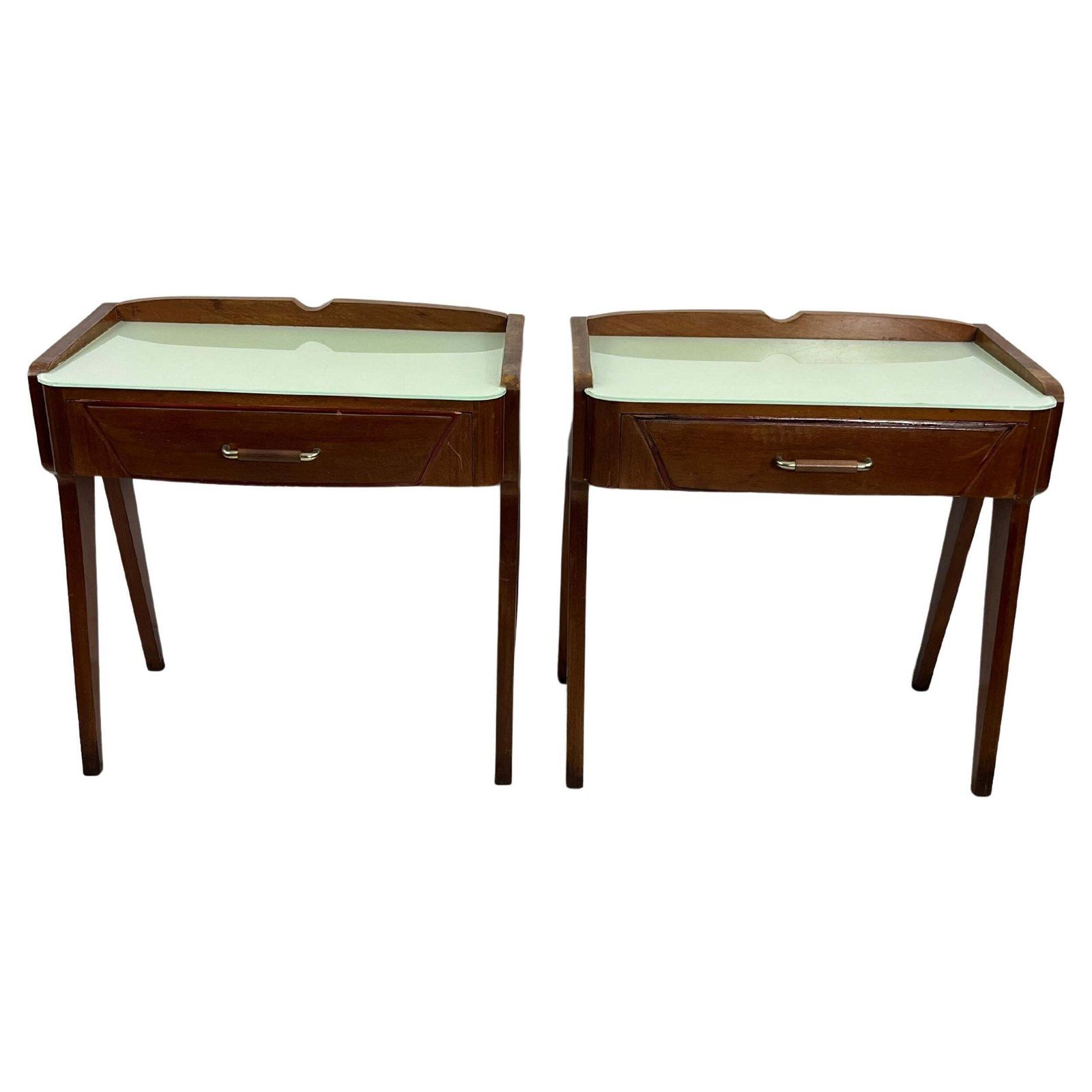 Set Of 2 Mid Century Italian Nightstands Attributed To Ico Parisi, 1950s