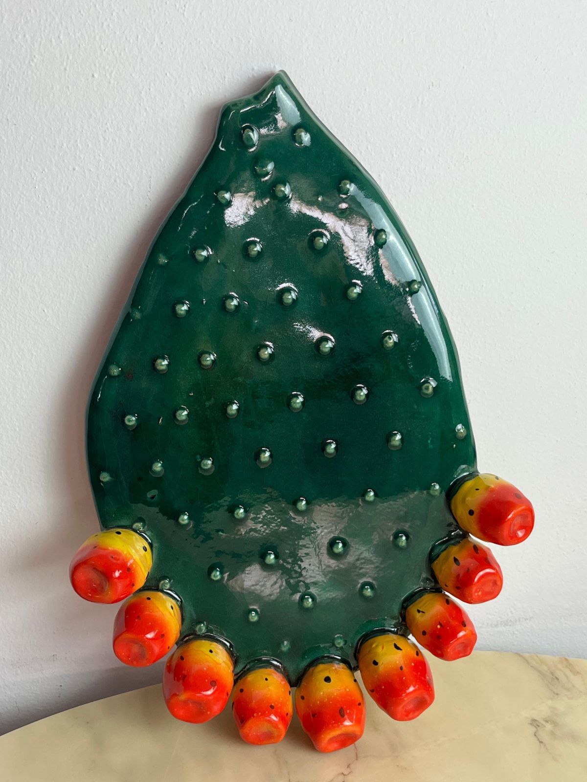 Sicilian Glazed Terracotta Wall Decoration, Italy, 1980s photo buy