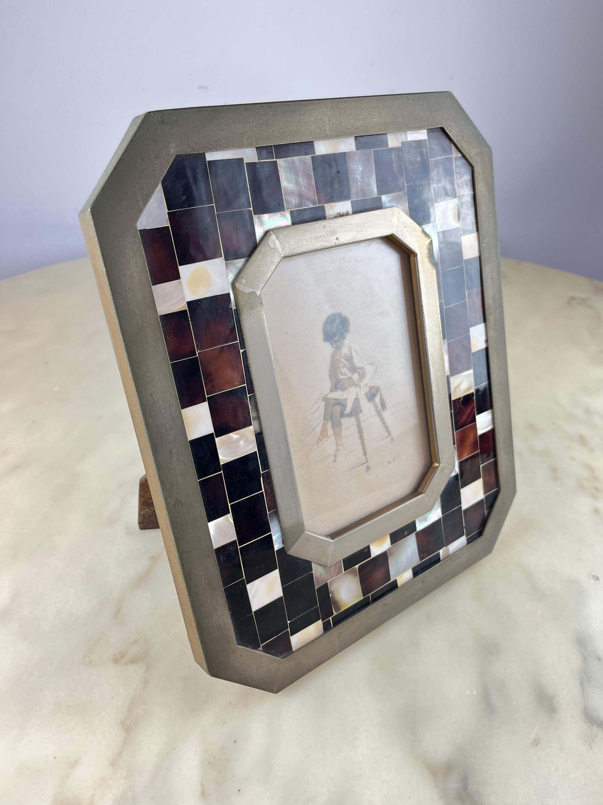 Home Decor Midcentury Brass Photo Holder Italian Design 1960s photo