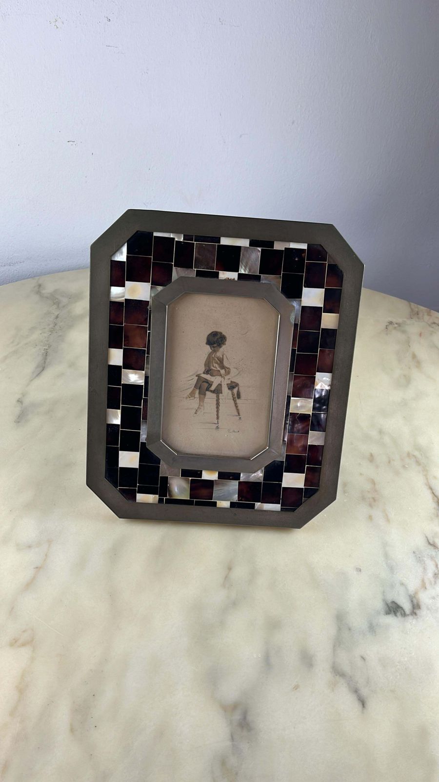 828.0 Midcentury Brass Photo Holder Italian Design 1960s photo