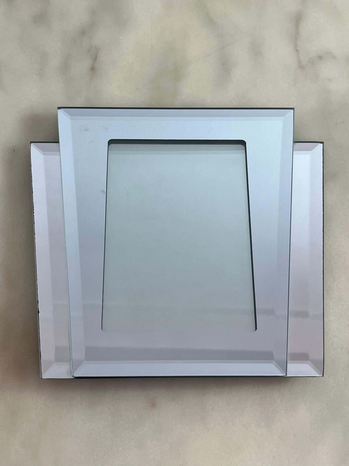 Art Deco 1940s Mirrored Glass Photo Holder photo for sale