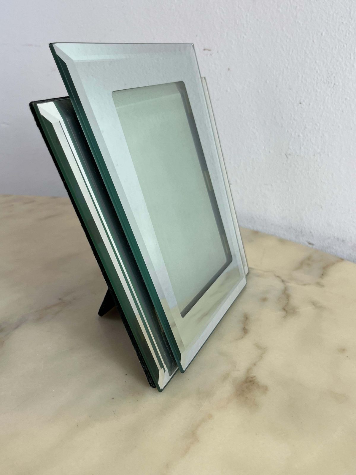 Art Deco 1940s Mirrored Glass Photo Holder photo Home Decor
