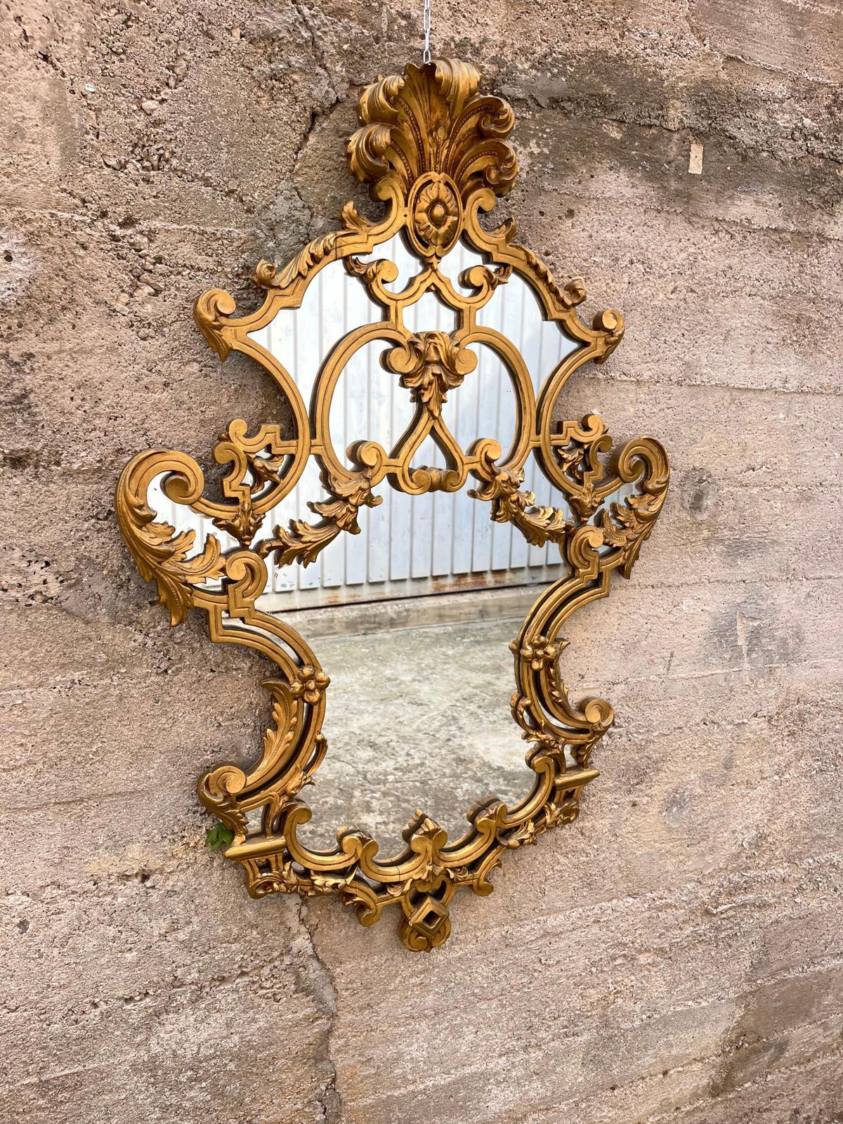 Home Decor Particular Mid Century French Wall Mirror In Gilded Wood, 1950s photo