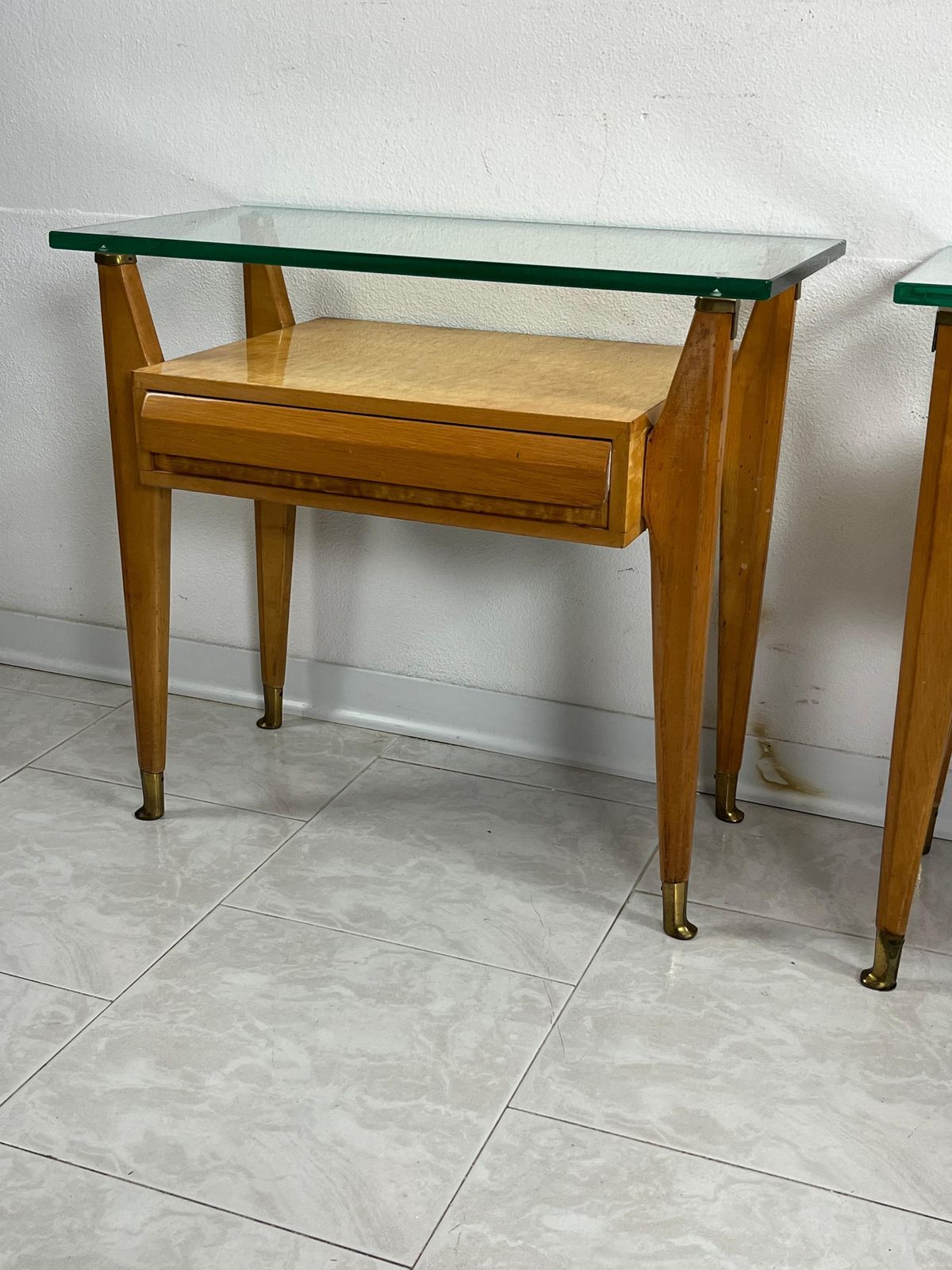 Set Of 2 Bedside Tables G. Cecchini/C. Lissone Attributed To Vittorio Dassi 1950 photo for sale