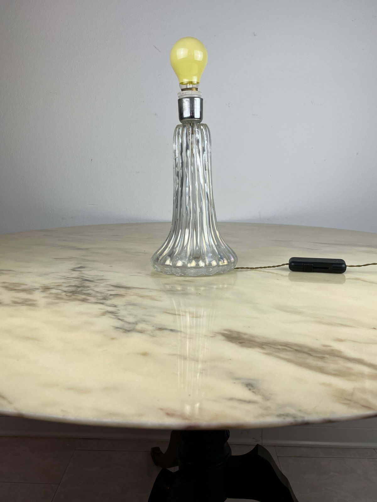 Mid Century Murano Glass Table Lamp Attributed To Barovier & Toso, Italy, 1950 photo 1366.0