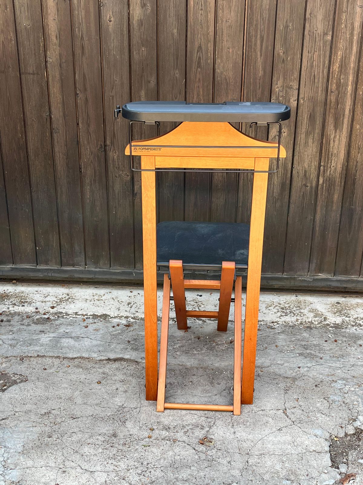 Valet/Foldable Clothes Hanger, With Seat, "Foppapedretti", Made In Italy 1980s photo 418.0