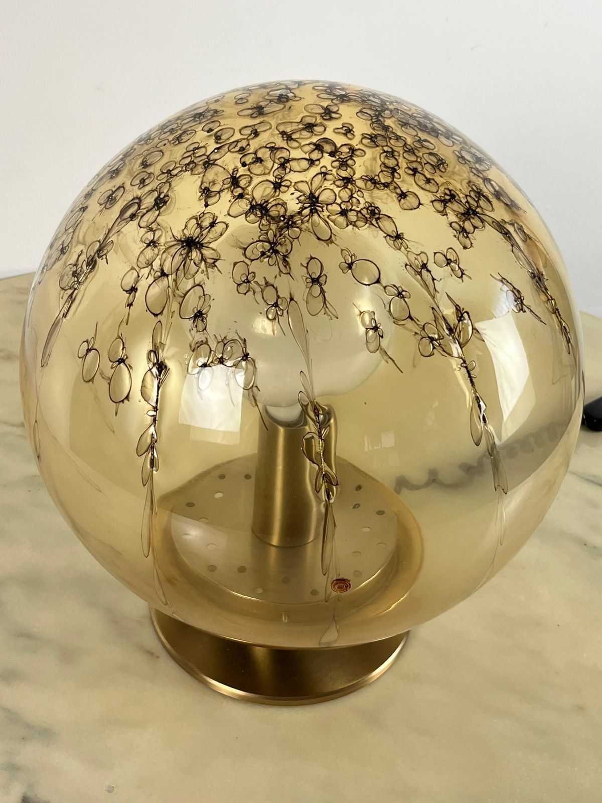 photo furniture Vintage La Murrina Table Lamp, Murano Glass And Brass, Italy, 1968