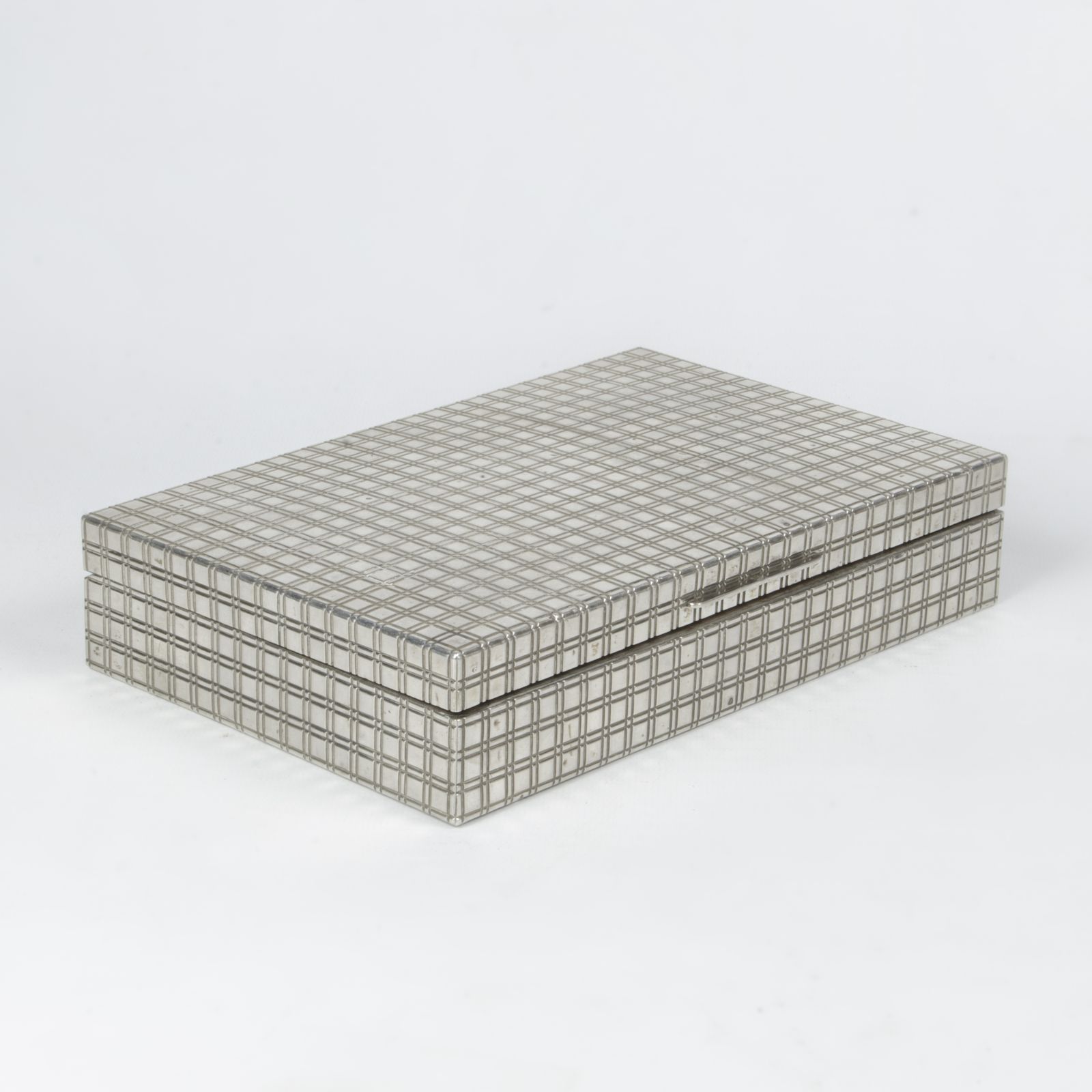 Mid 20th Century Modern Wood And Silver Decorative/Cigar Box By Duhill, England photo Home Decor