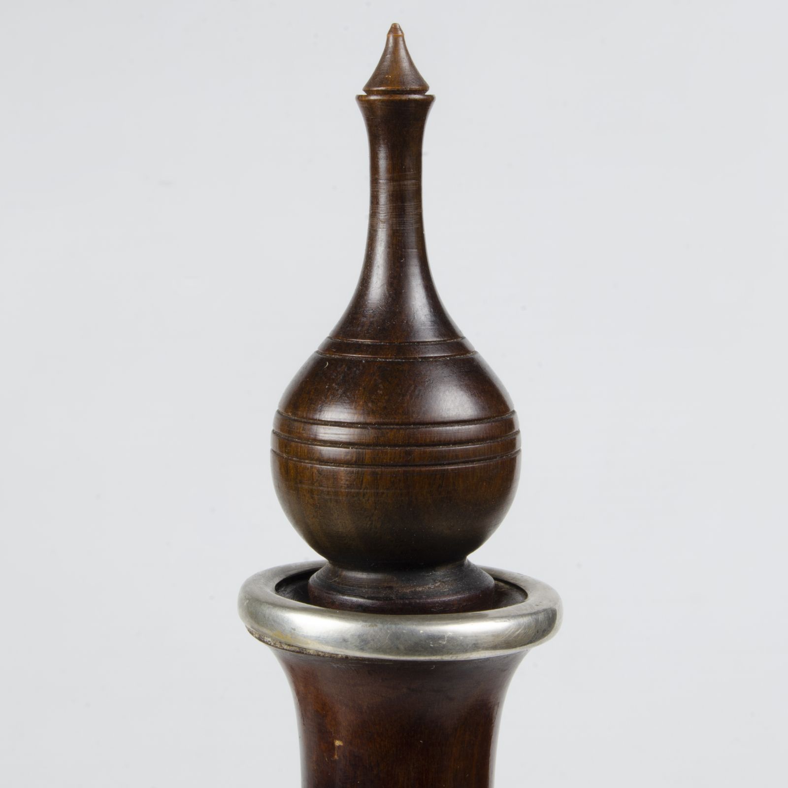 Late 19th Century German Wood And Silver Decanter Set With Tray And Six Glasses By The Company Gebrüder Kühn photo vintage