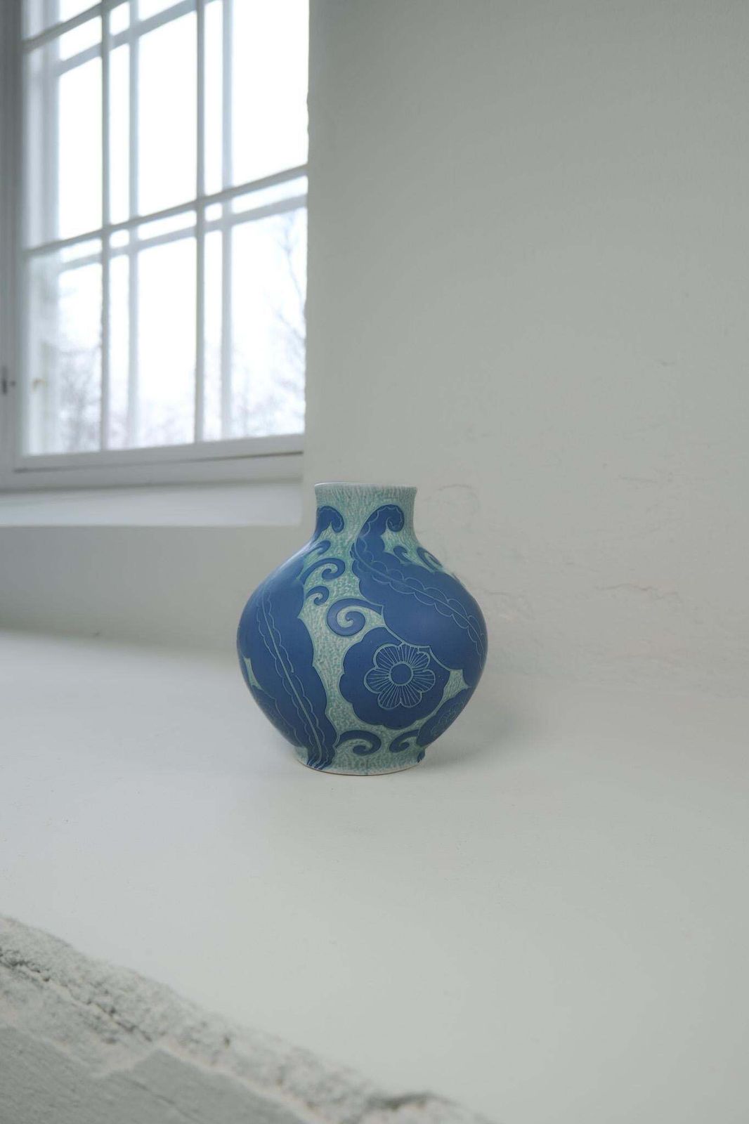 photo furniture Art Deco Large Vase Gustavsberg Sgraffito Josef Ekberg, Sweden, 1922