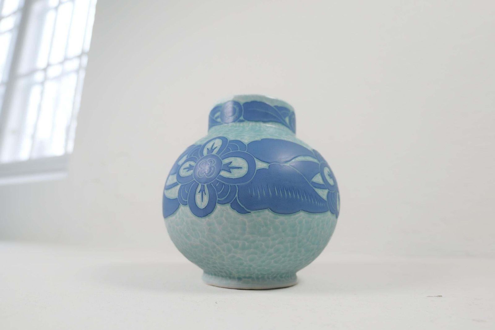 Art Deco Vase Gustavsberg Sgraffito Josef Ekberg, Sweden, 1922 photo Home Decor