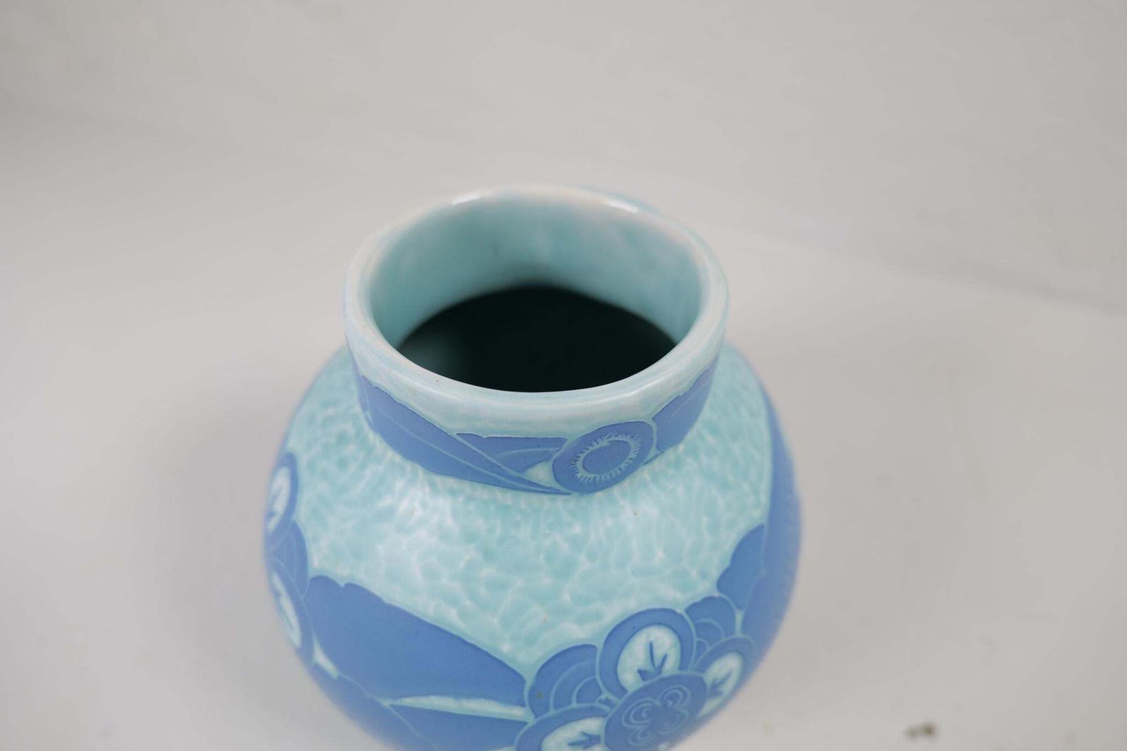 Art Deco Vase Gustavsberg Sgraffito Josef Ekberg, Sweden, 1922 photo vinterior