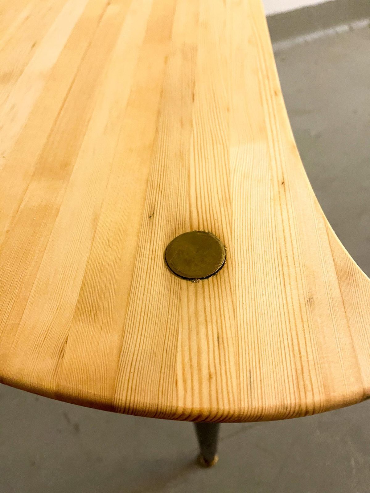 1496.0 Kidney Shaped Side Table Produced By Svensk Fur, Sweden, 1970s photo