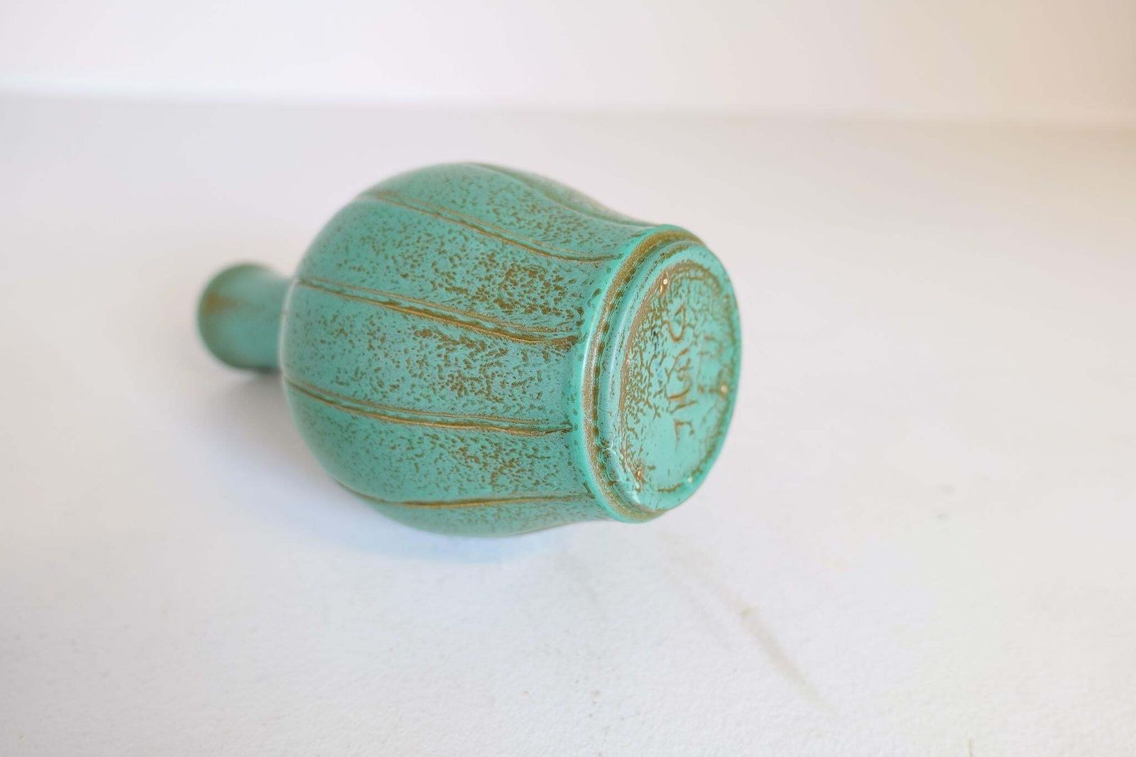 Art Deco Ceramic Vase Bo Fajans Ewald Dahlskog, Sweden, 1937 photo vintage