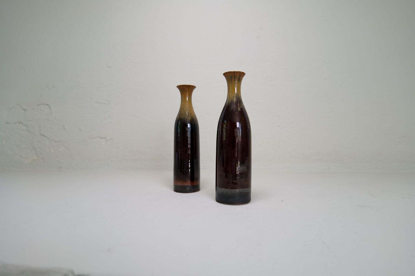 Scandinavian Modern Pair Of Ceramic Vases/Bottles Carl Harry Stålhane Sweden photo for sale