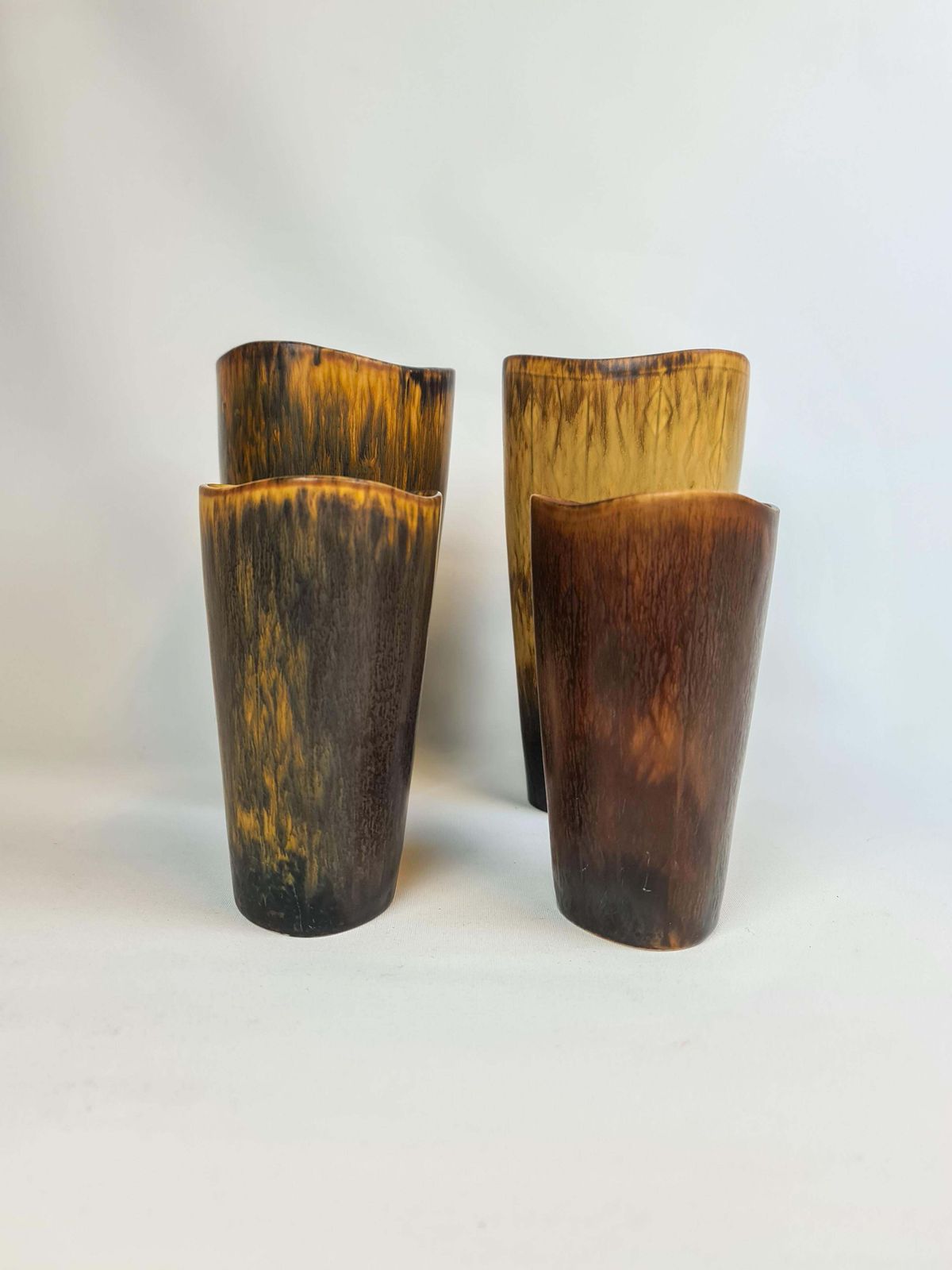 Midcentury Modern Set Of 4 Ceramic Vases Gunnar Nylund Rörstrand Sweden photo buy