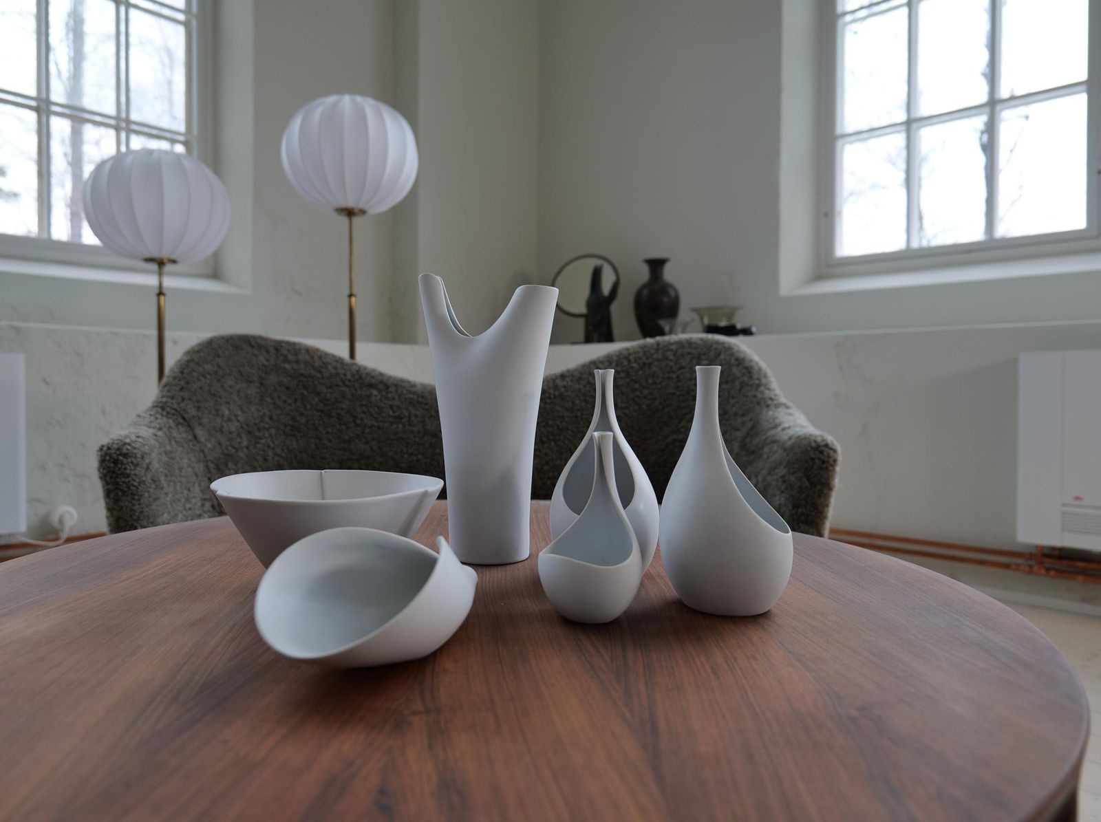 Home Decor Midcentury Ceramic Collection Of "Pungo" Vases Stig Lindberg Gustavsberg, 1950s photo