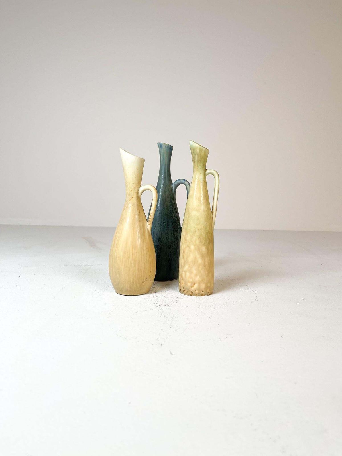 Mid Century Modern Set Of 3 Vases Rörstrand Carl Harry Stålhane, Sweden, 1950s photo for sale