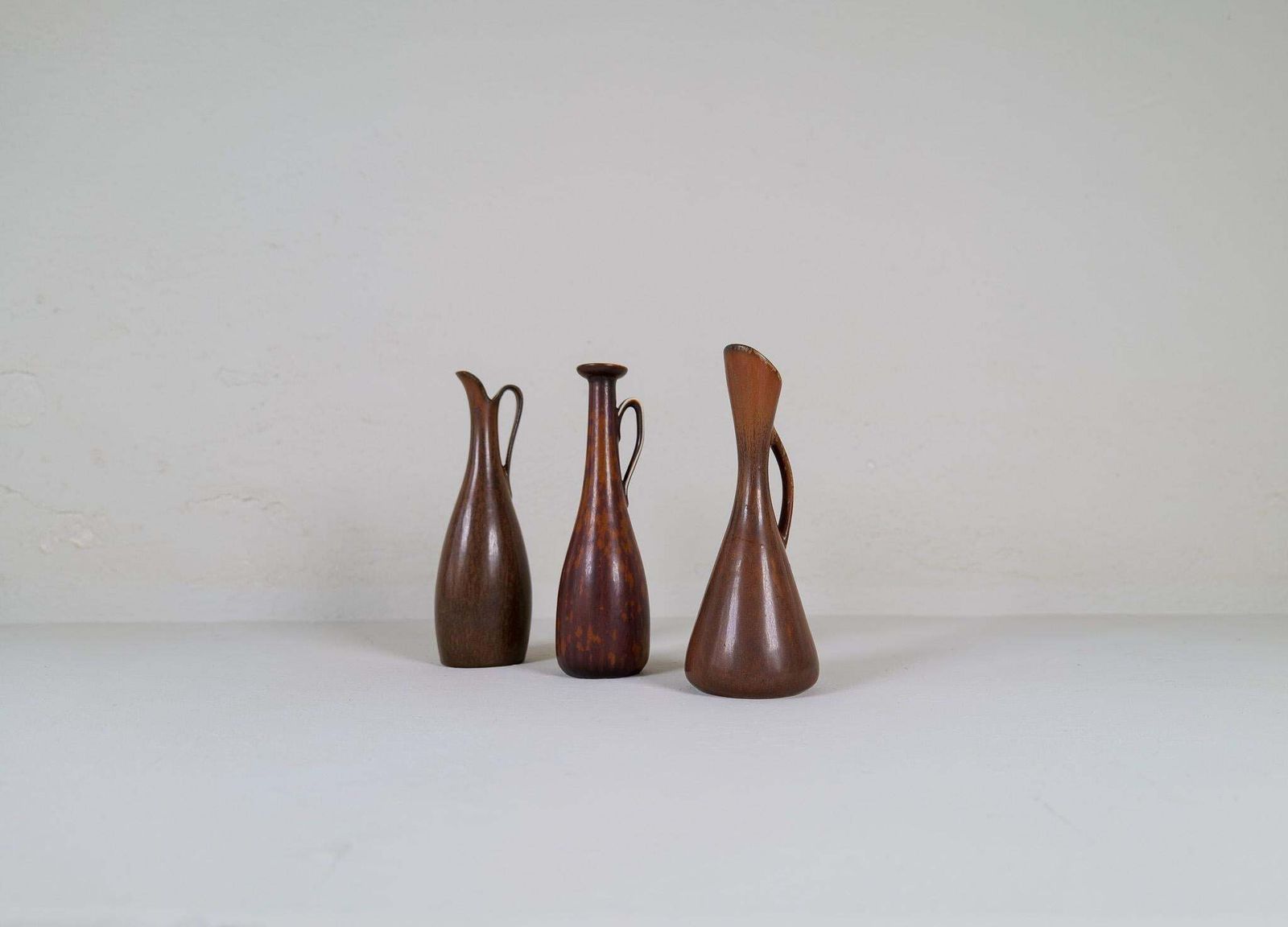 Midcentury Modern Set Of 3 Ceramic Pieces Rörstrand Gunnar Nylund Sweden, 1950s photo furniture