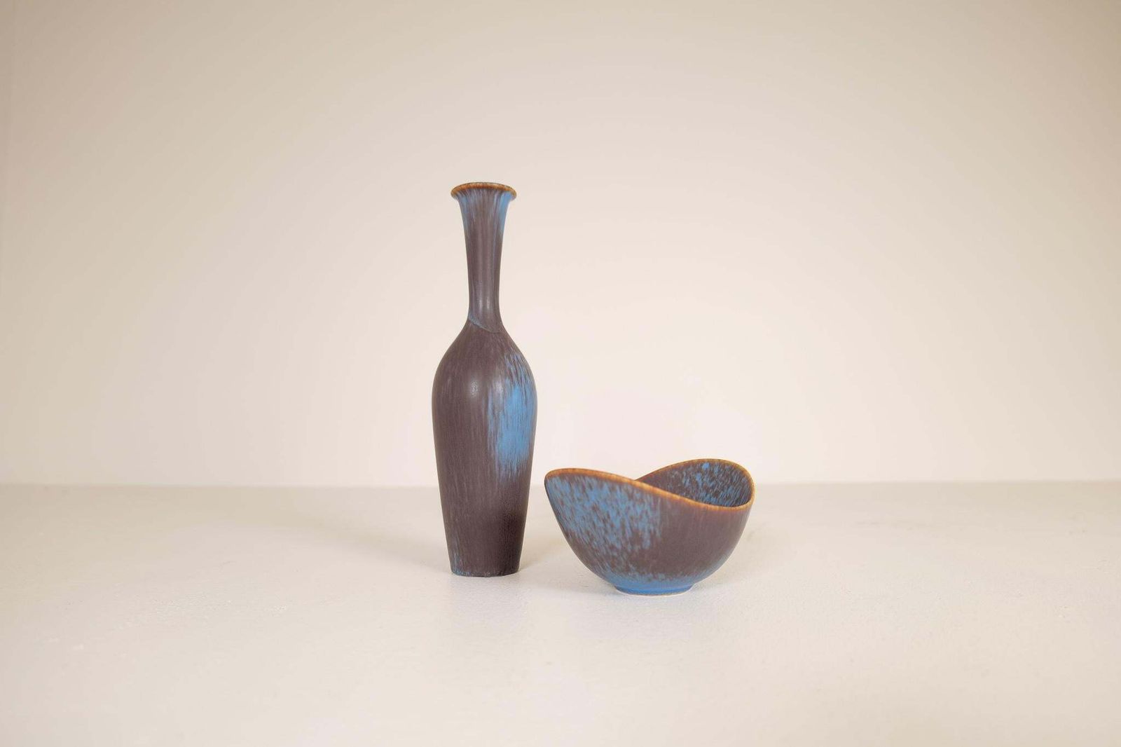Midcentury Modern Ceramic Vase And Bowl Gunnar Nylund Rörstrand, Sweden, 1950s photo vinterior