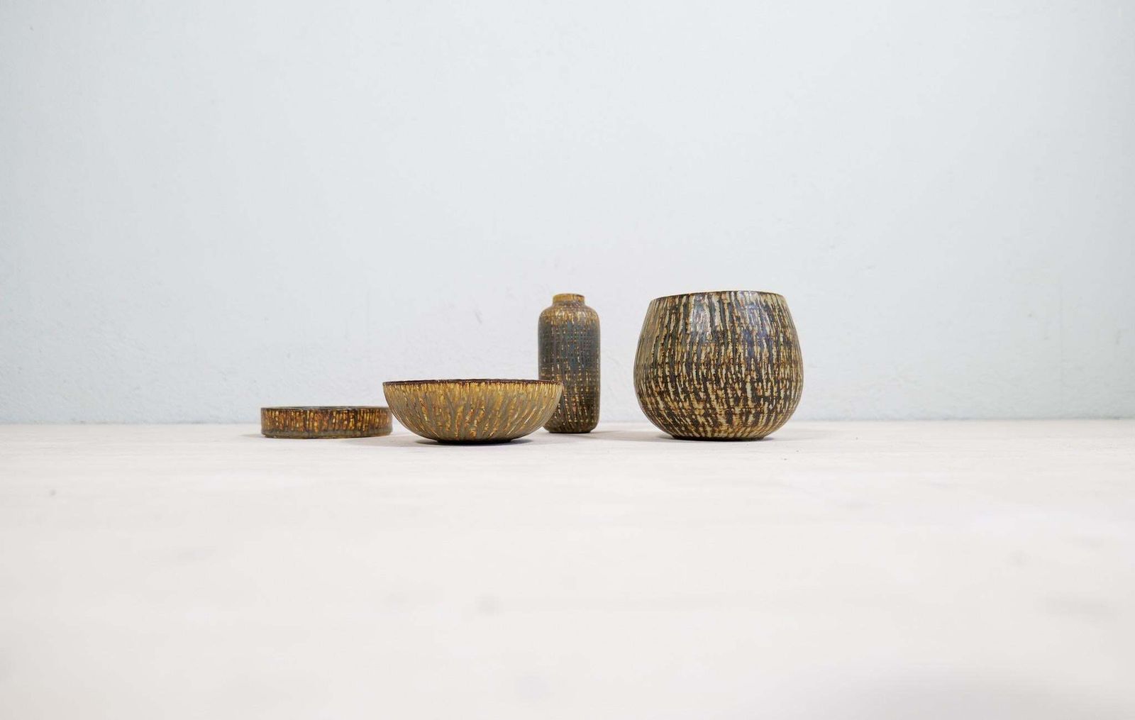 Midcentury Modern Set Of 4 Ceramic Pieces Rubus Gunnar Nylund Rörstrand, Sweden photo furniture